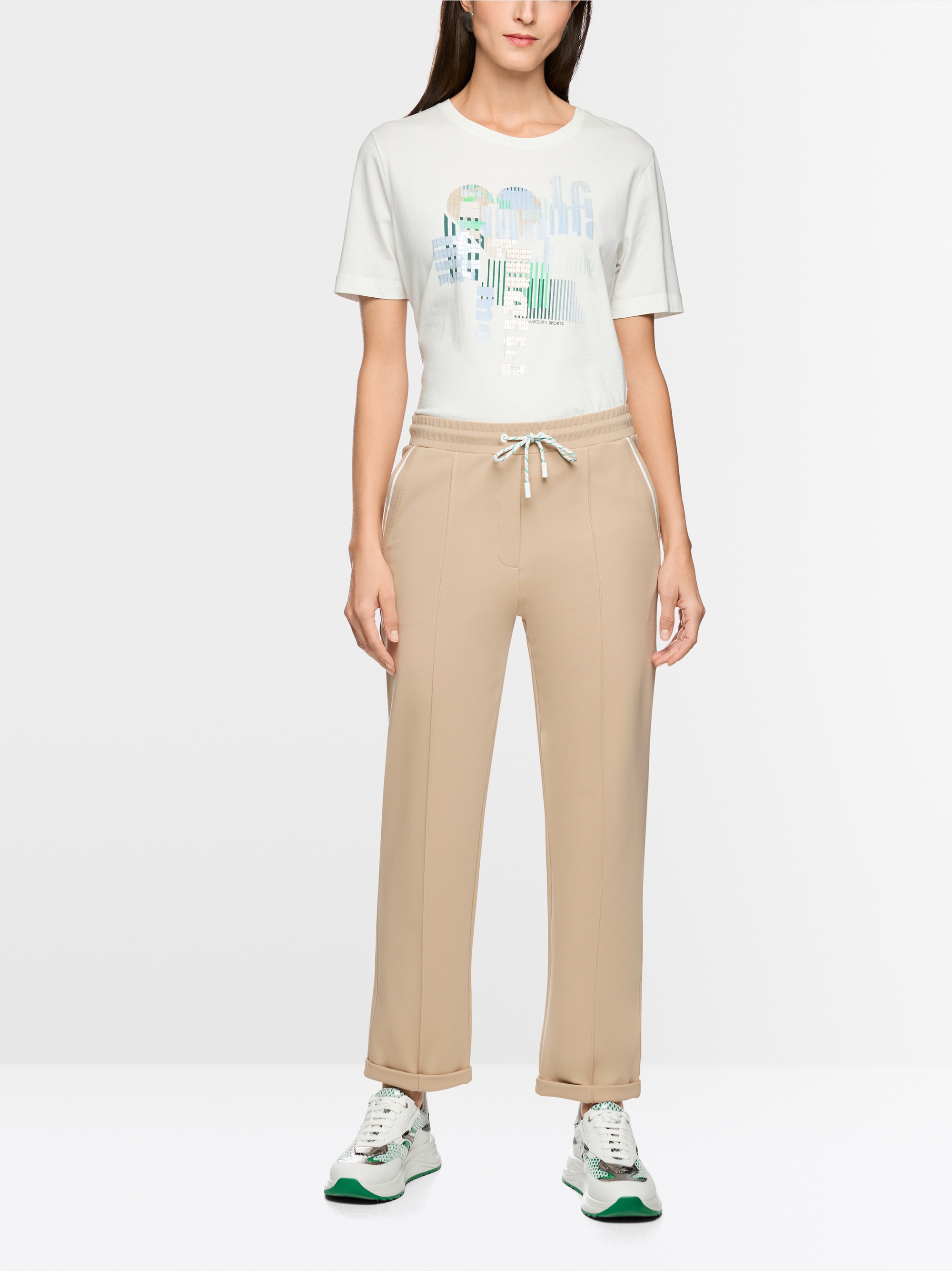 FRIA pull-on trousers in cotton blend