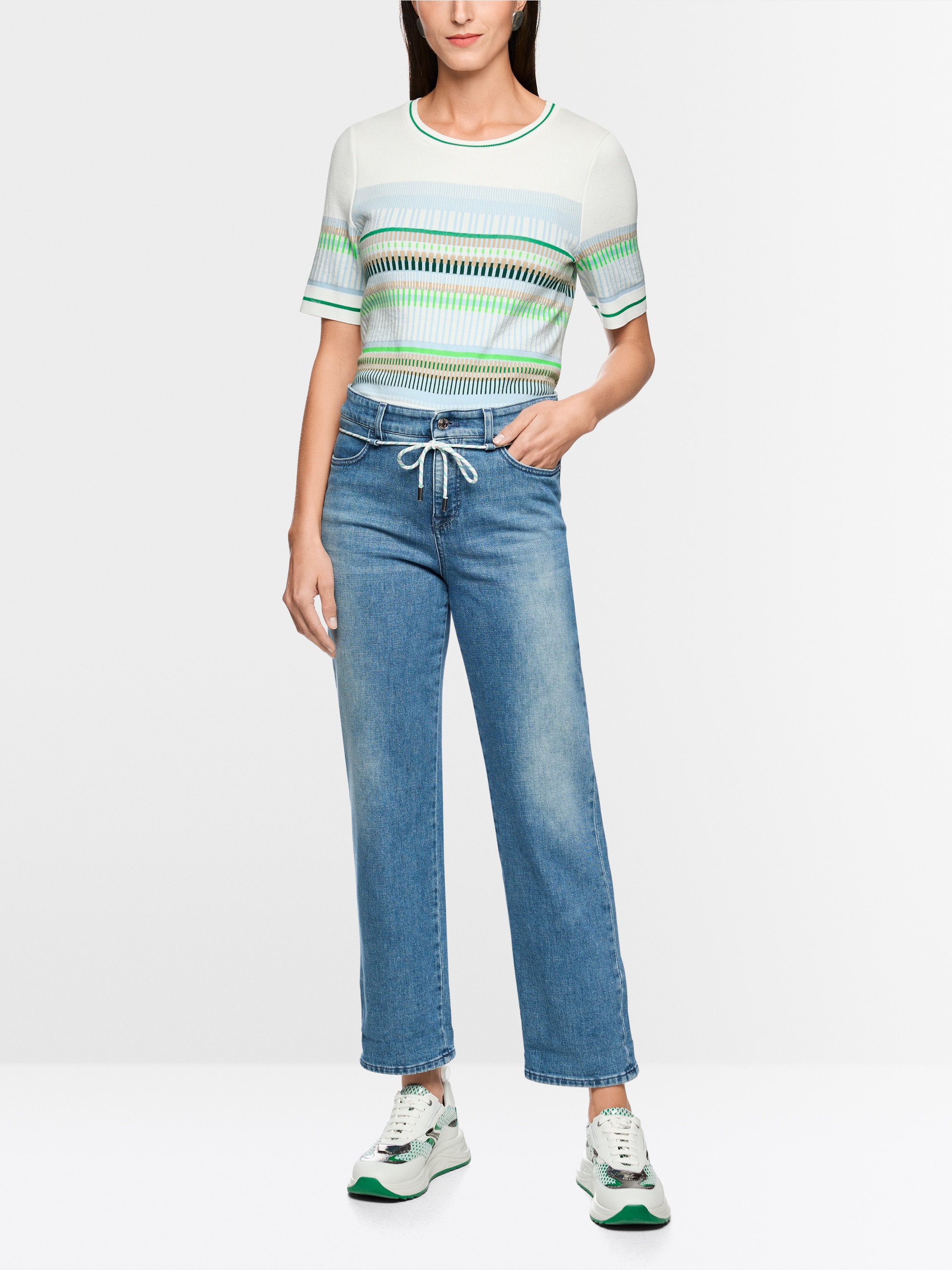 FENDOU feminine jeans with drawstring