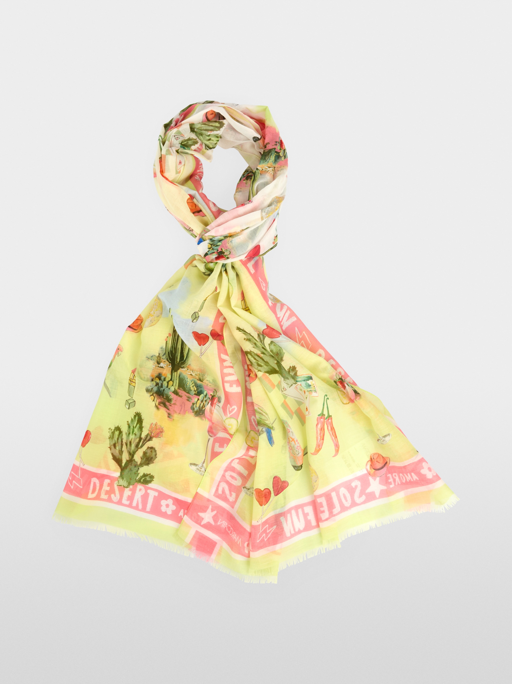Cotton and silk scarf