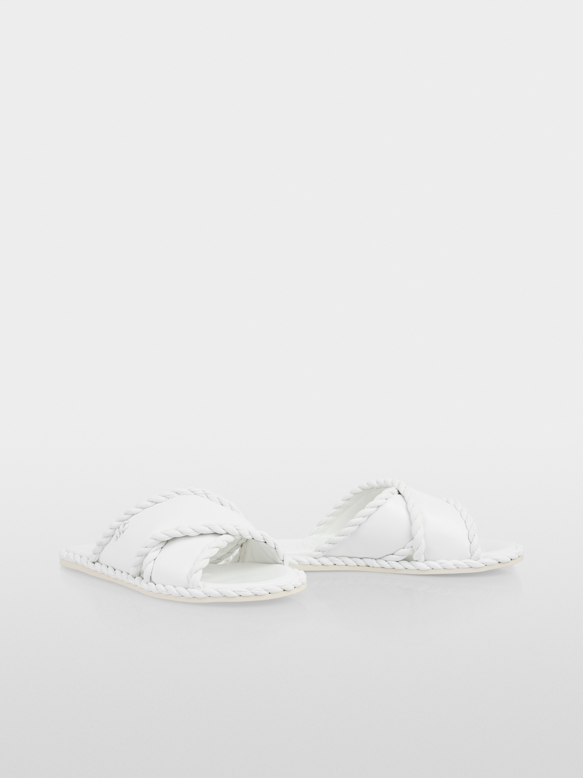 Flat mules with cord detail