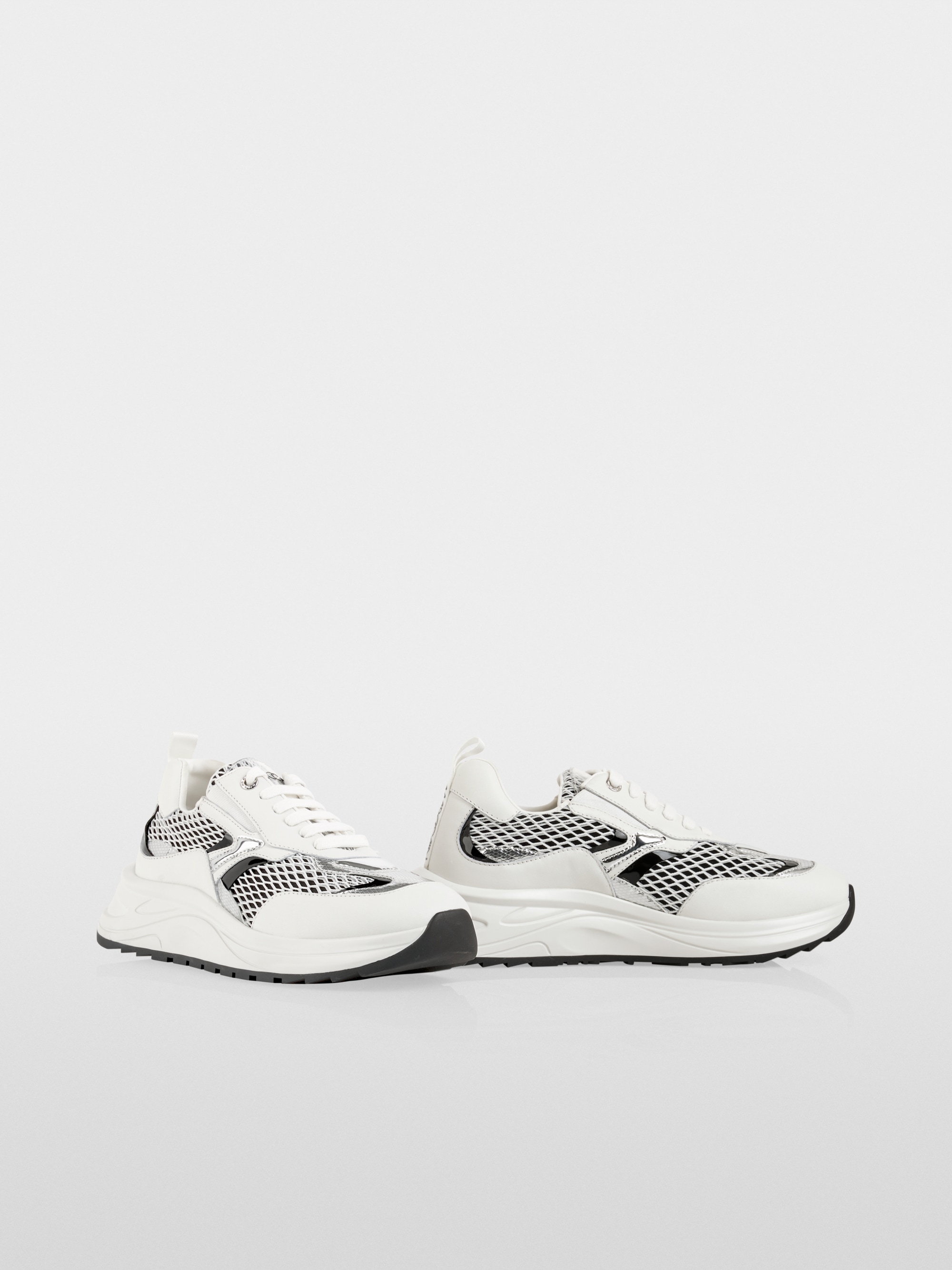 Trainers in a mix of materials