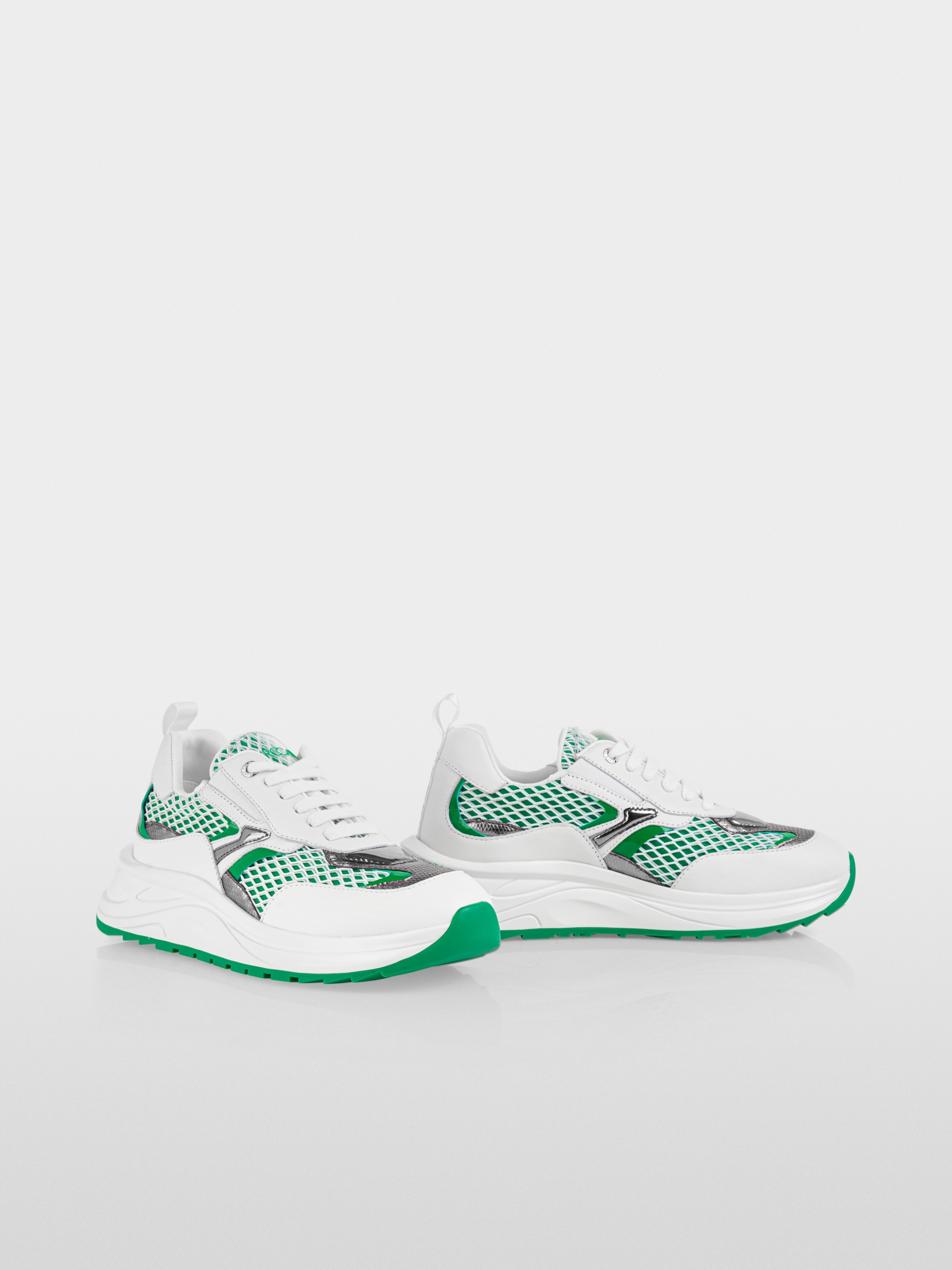 Trainers in a mix of materials