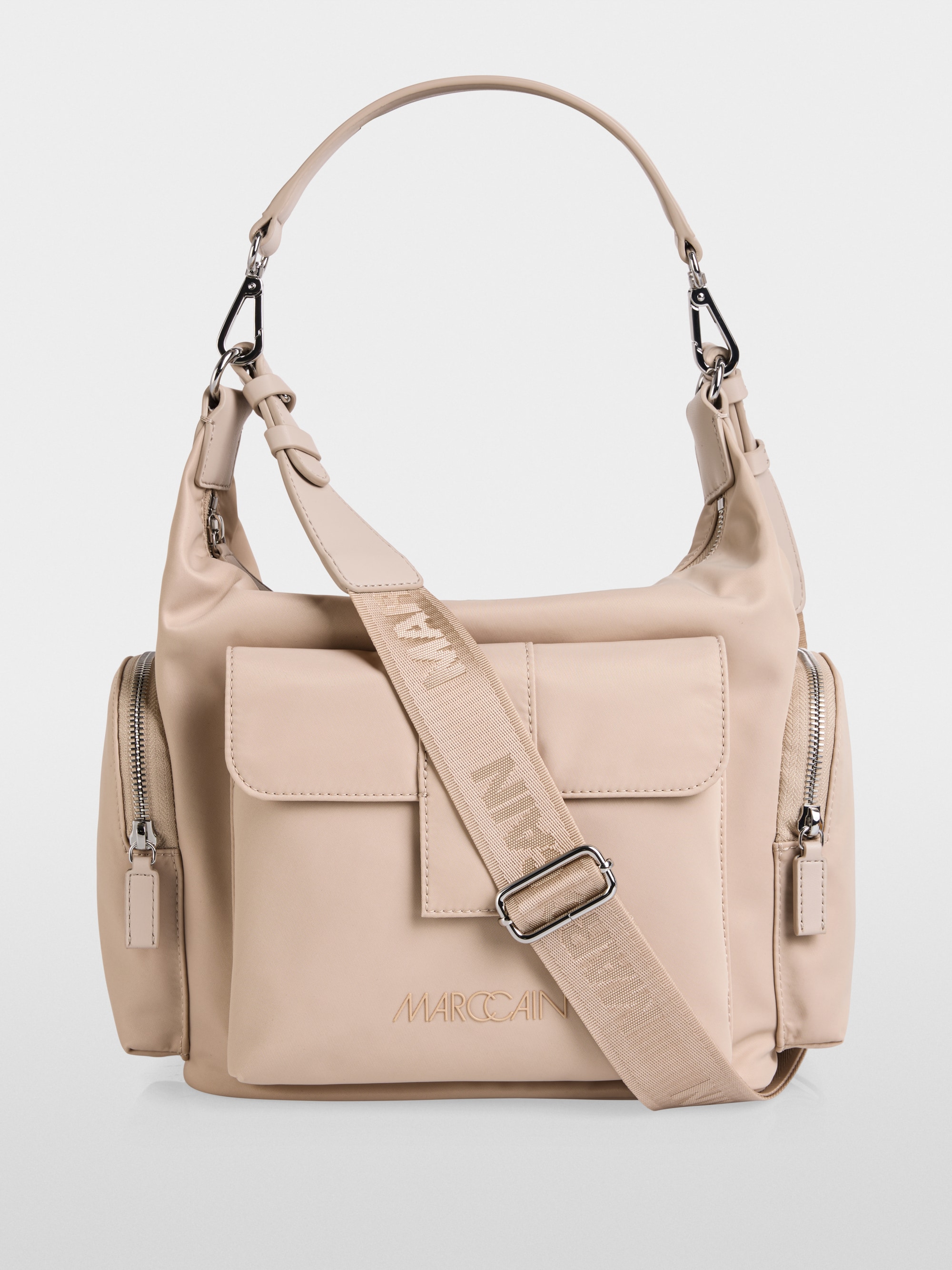 ‘Rethink Together’ nylon hobo bag