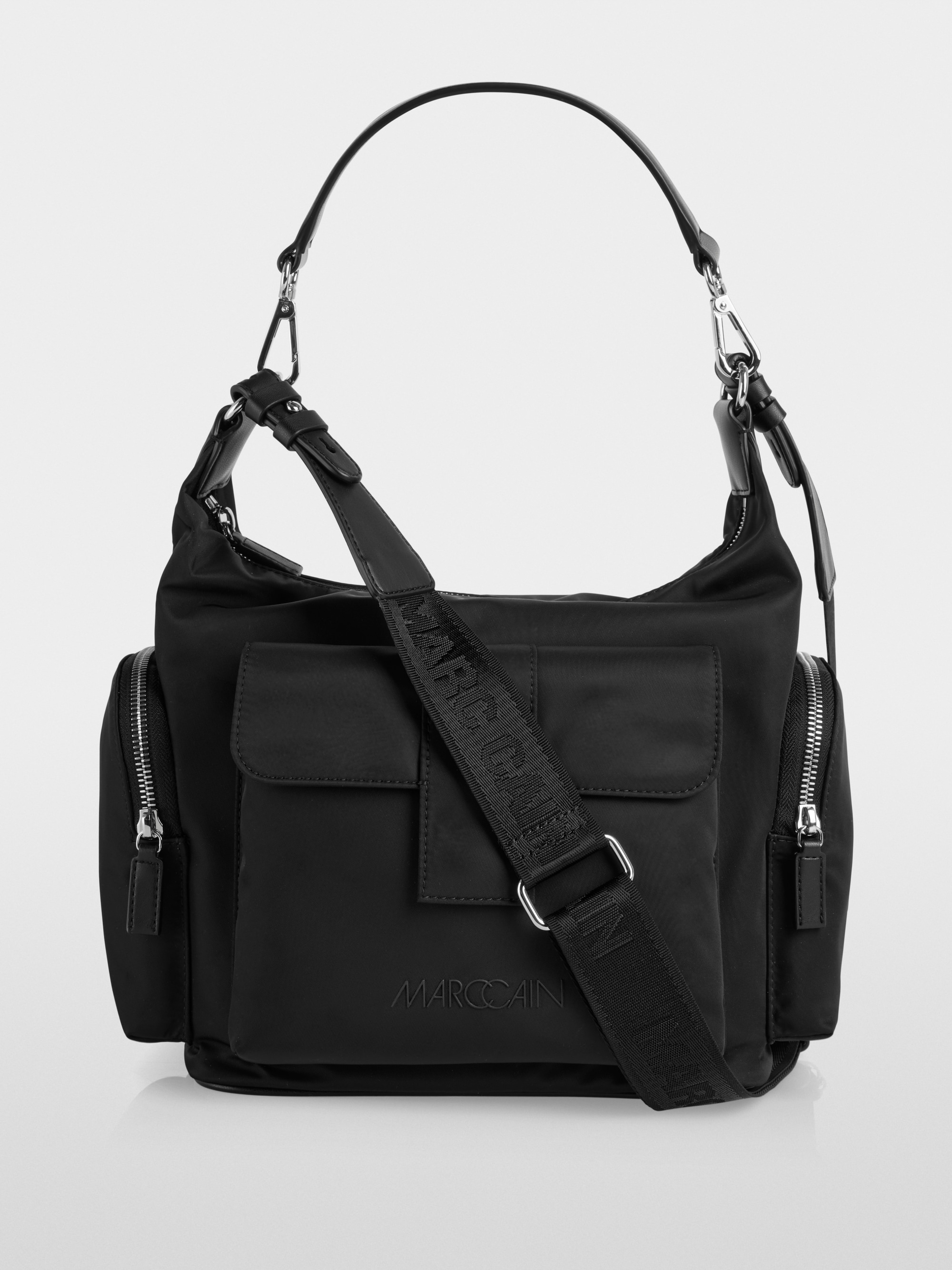 ‘Rethink Together’ nylon hobo bag