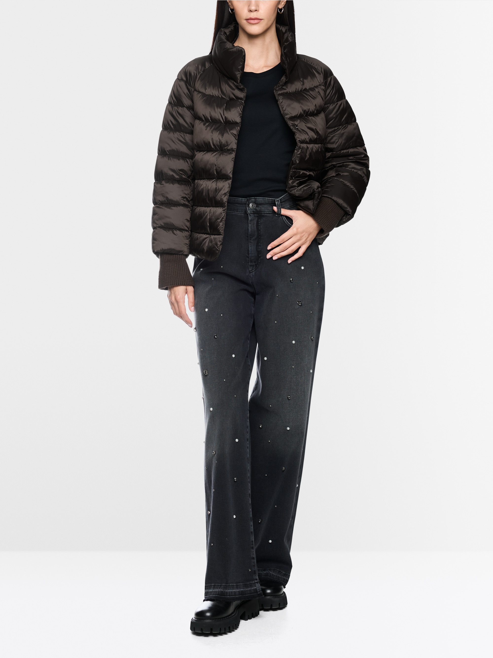 Quilted jacket with synthetic down