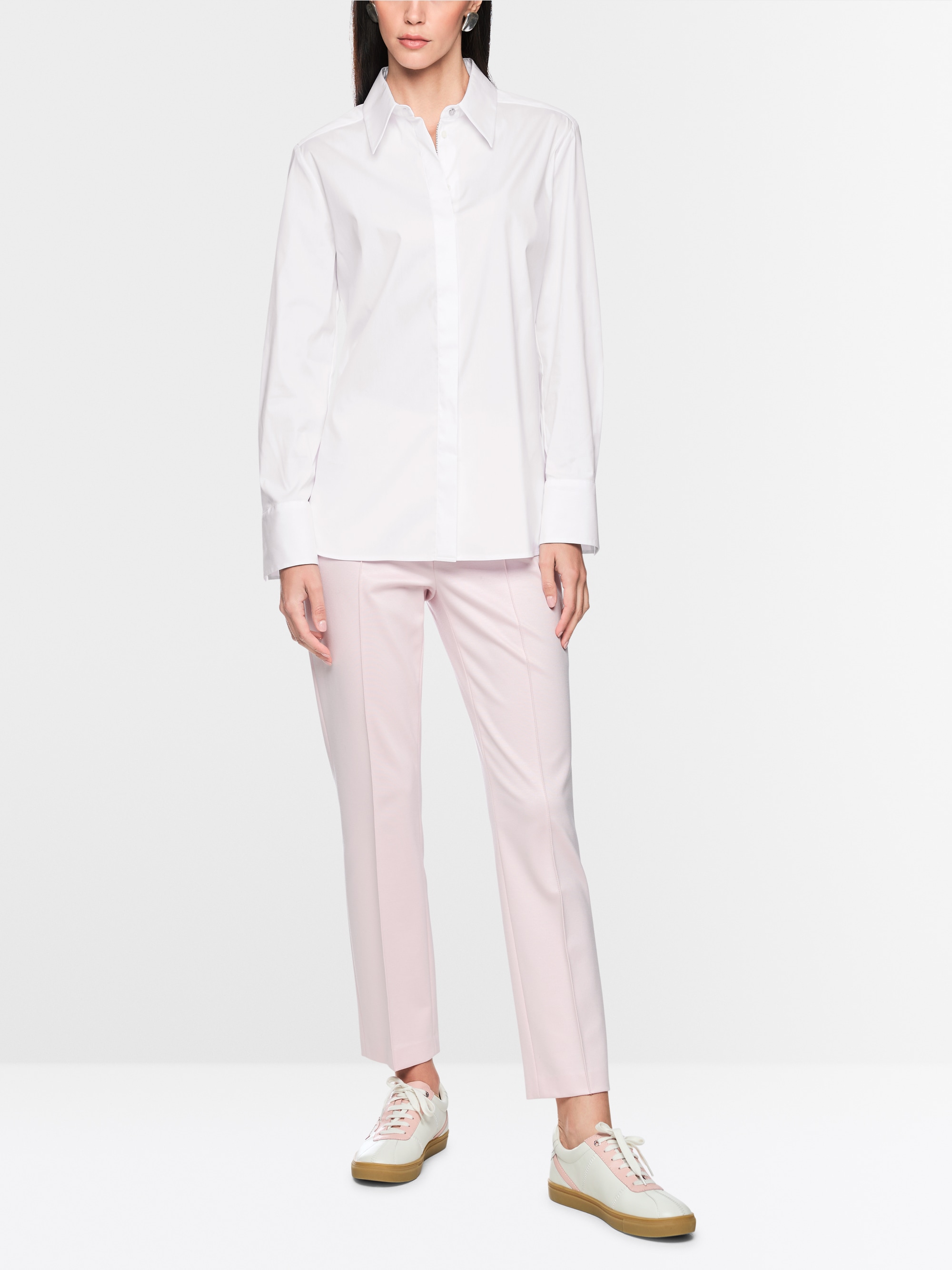 Stretch cotton blouse