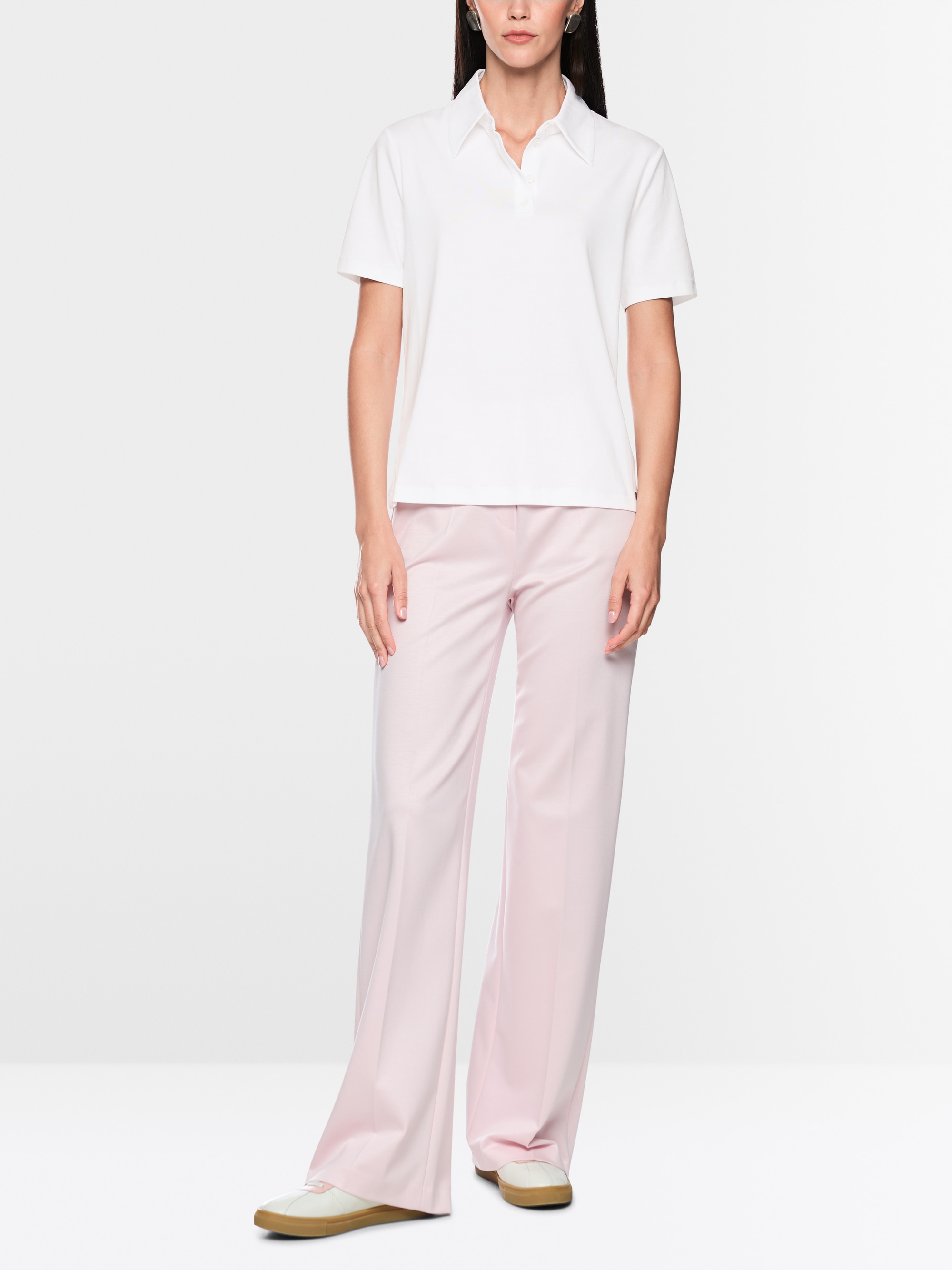 Stretch cotton polo shirt