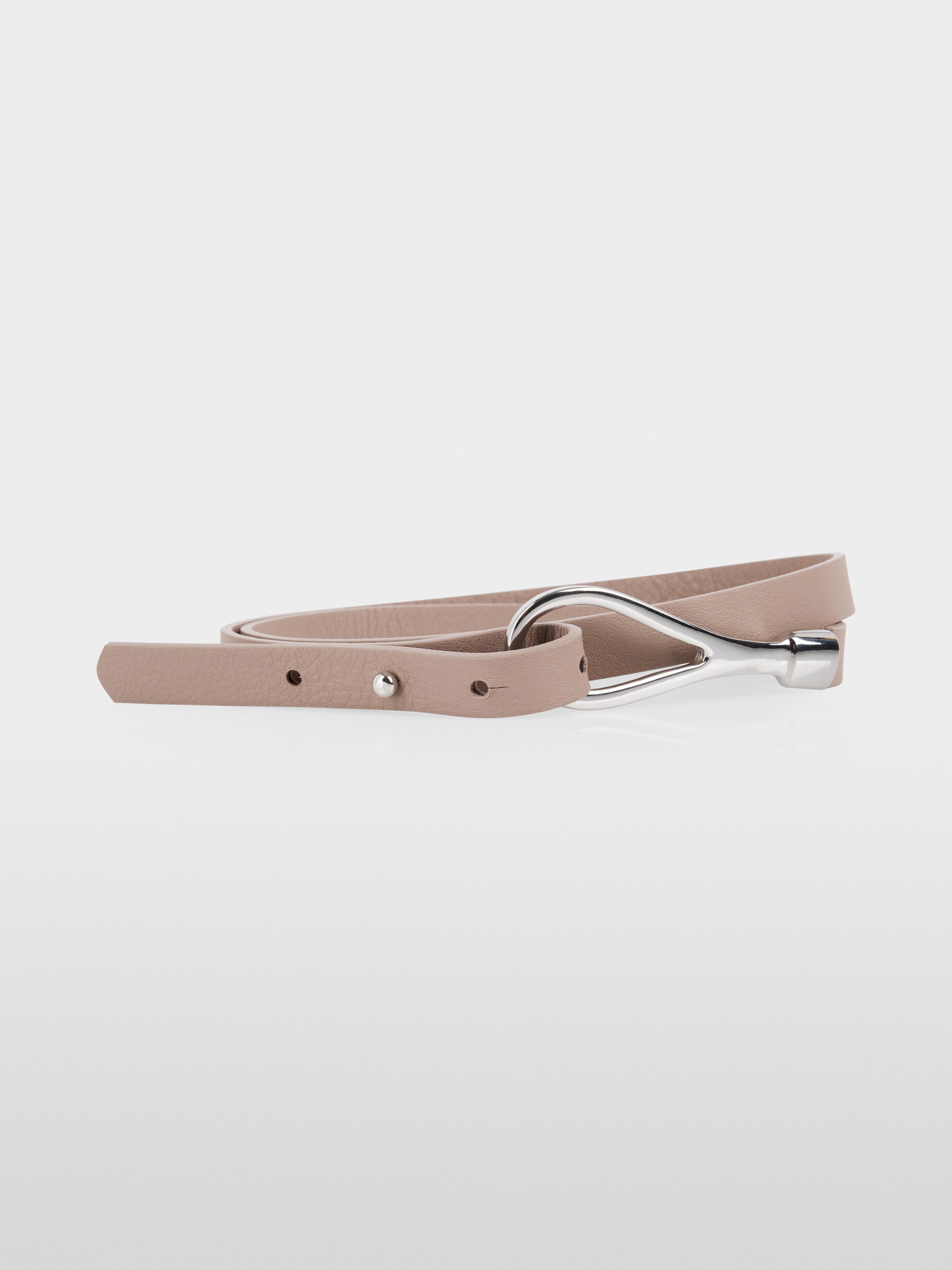 Narrow leather waist belt