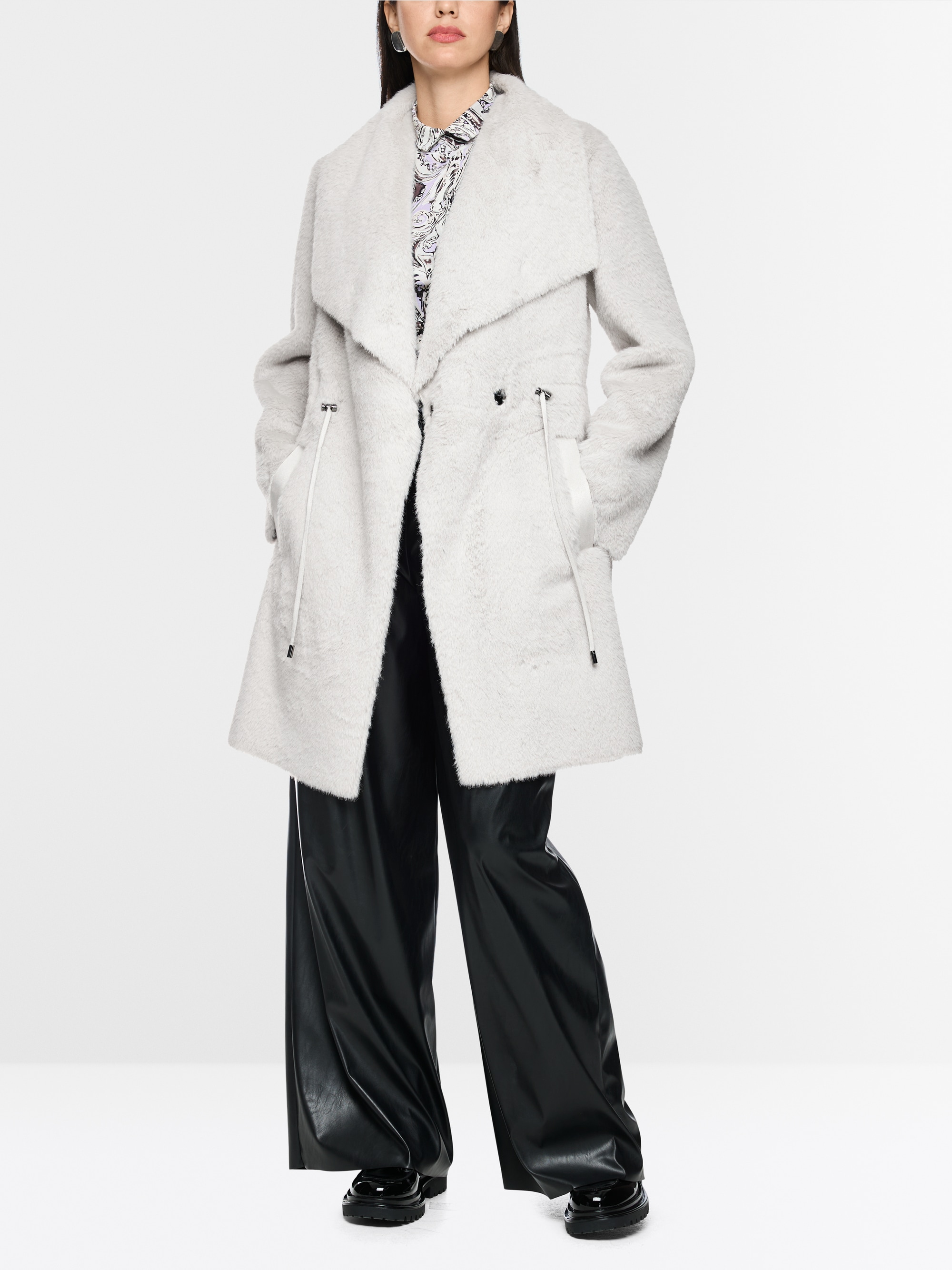 Luxurious faux fur coat