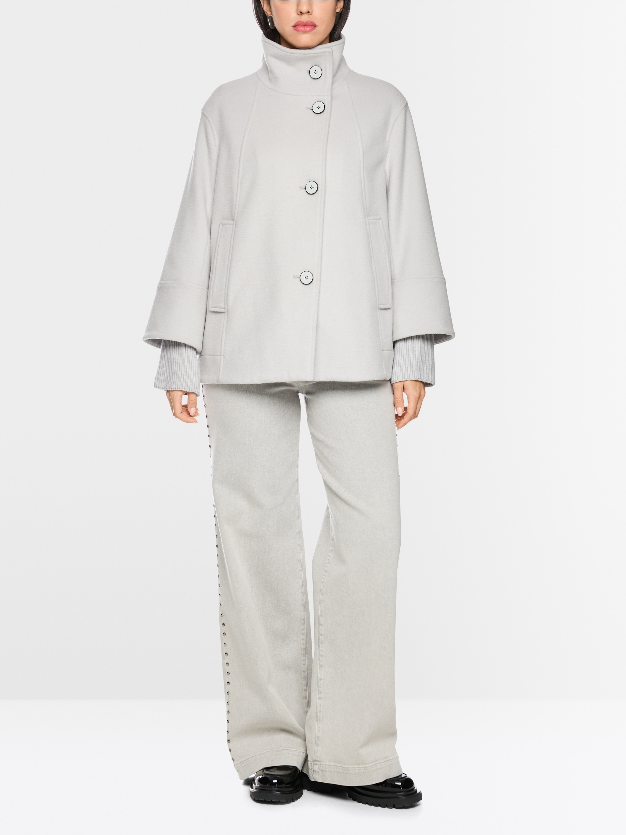 Veste d'extérieur à col montant