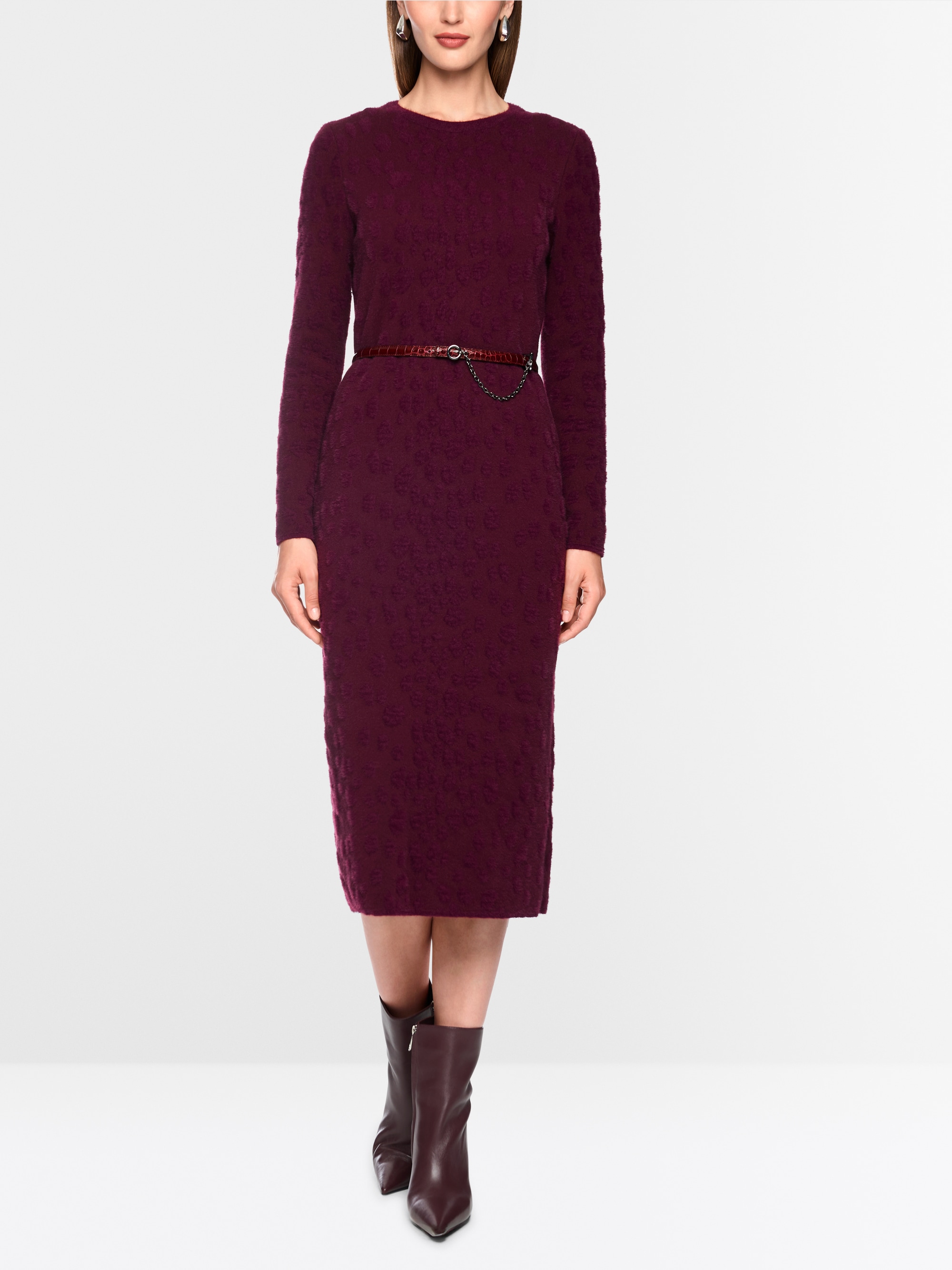 Robe longue à pois, tricotée en Allemagn