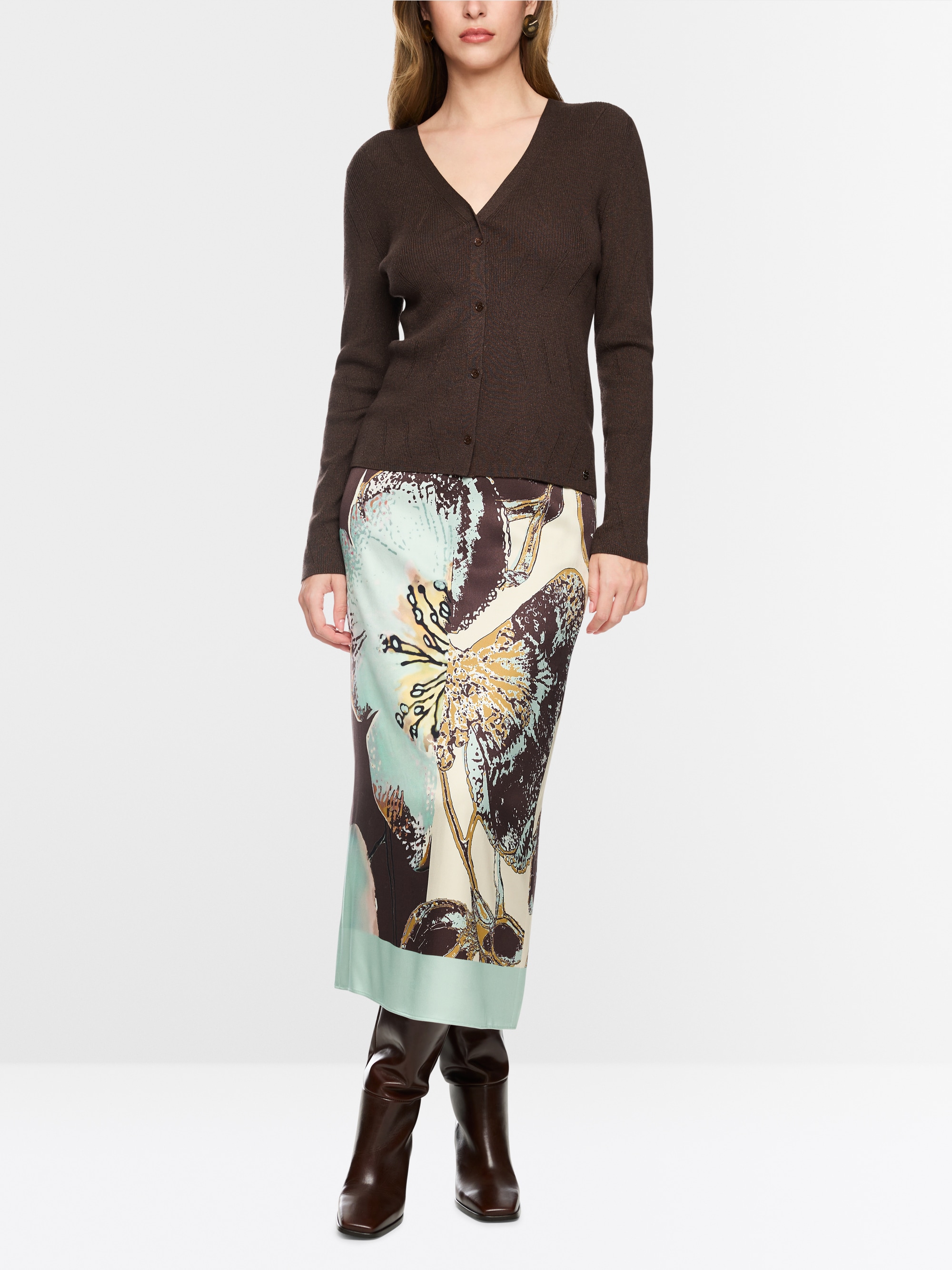 Cardigan with lurex sheen