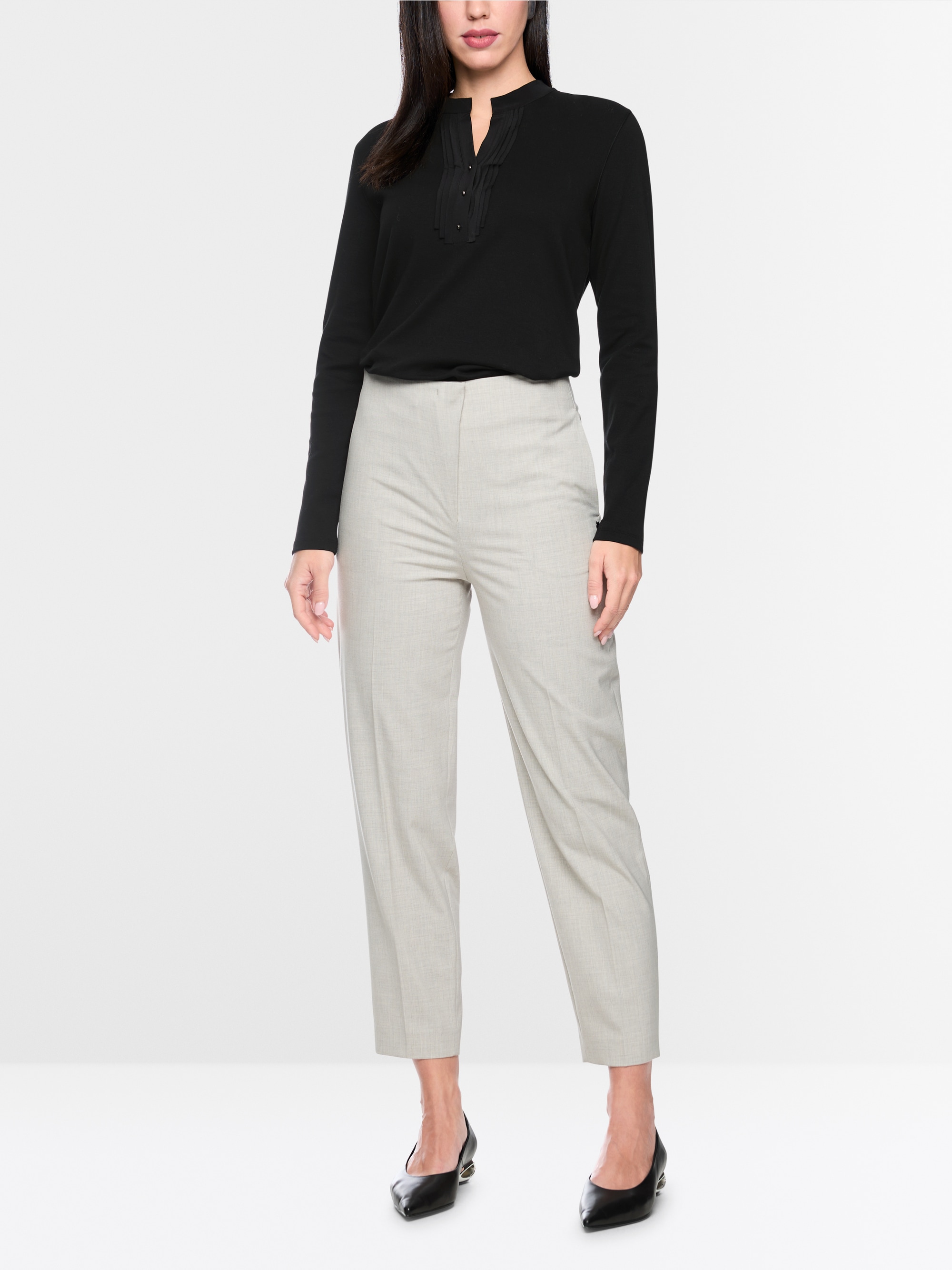 T-shirt à manches longues avec détails en soie