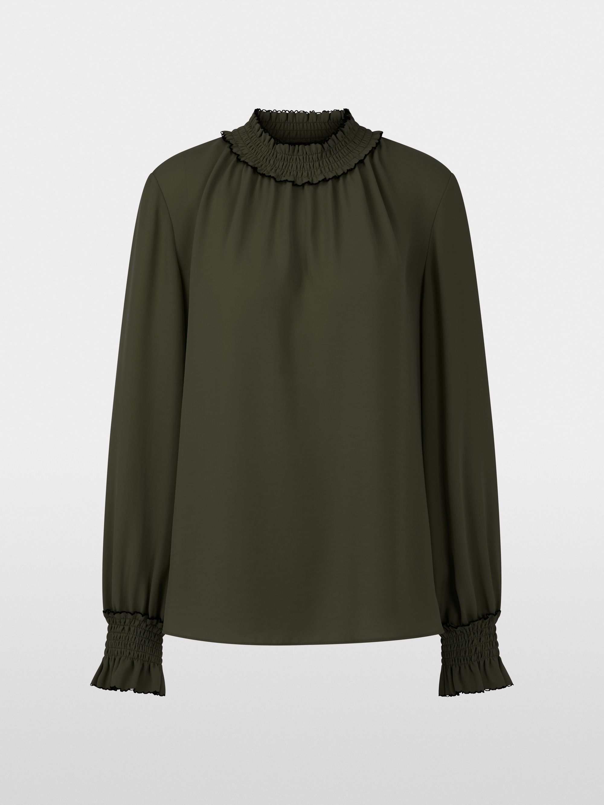 Loose-fitting blouse with smocking