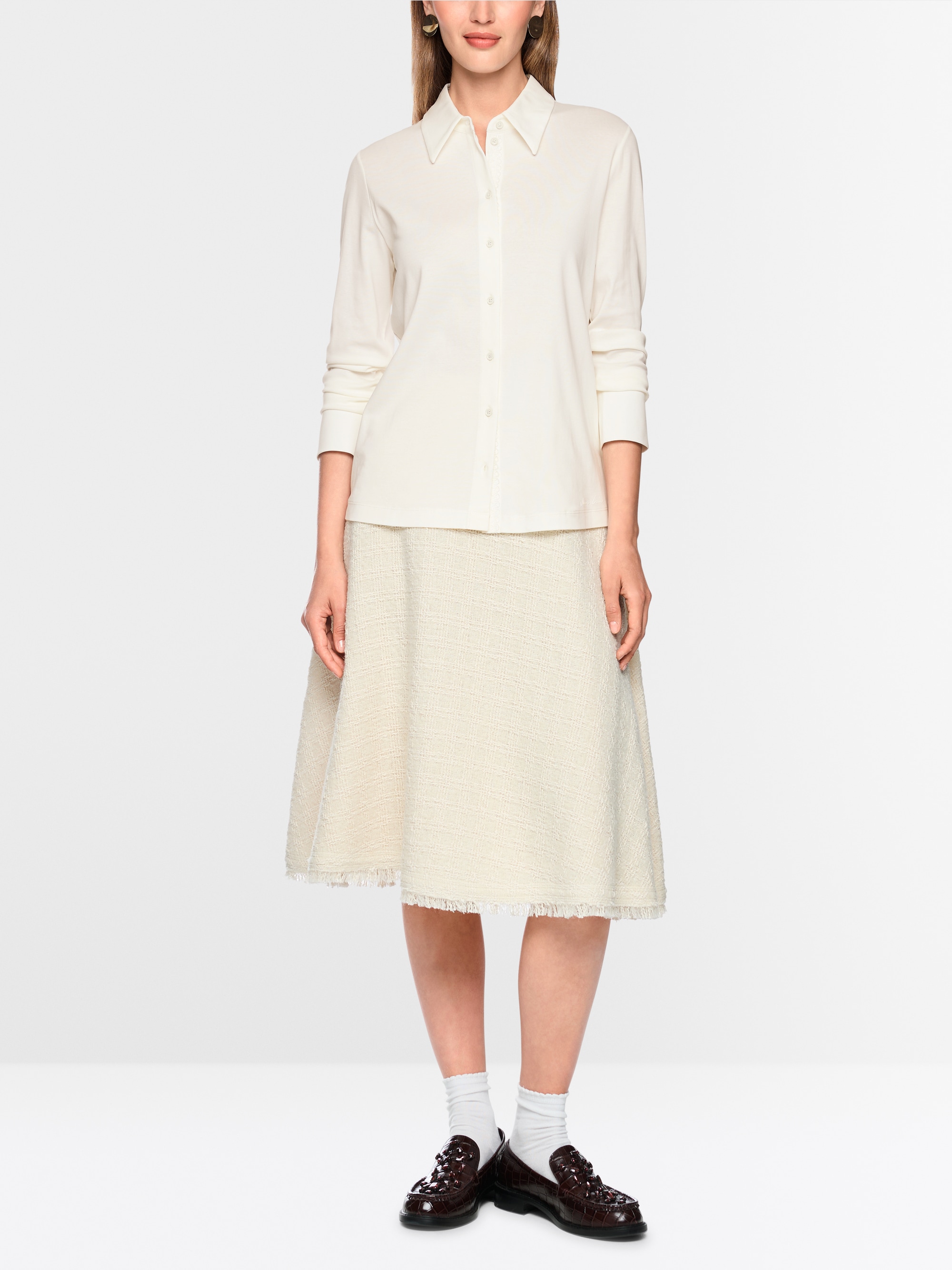 Stretch cotton shirt blouse