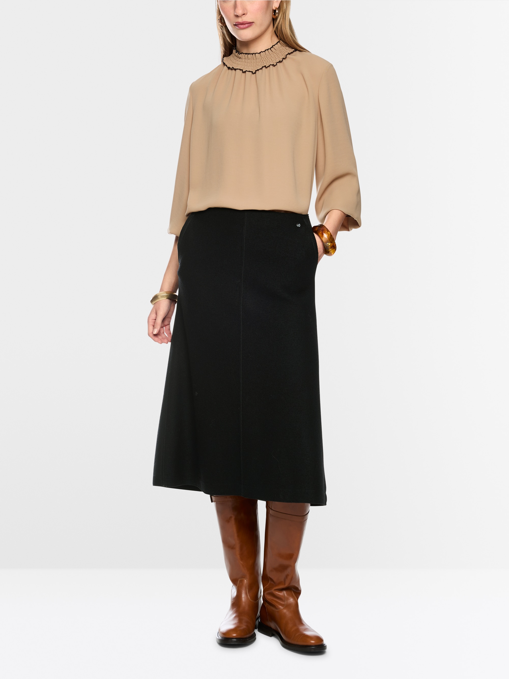 ‘Knitted in Germany’ boiled wool skirt