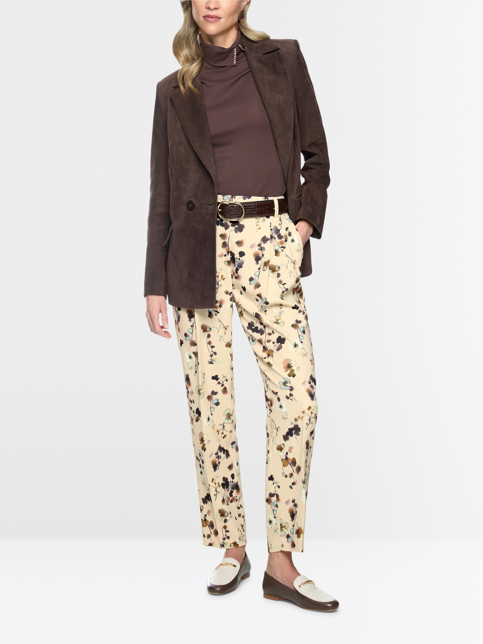 Faqus floral print trousers