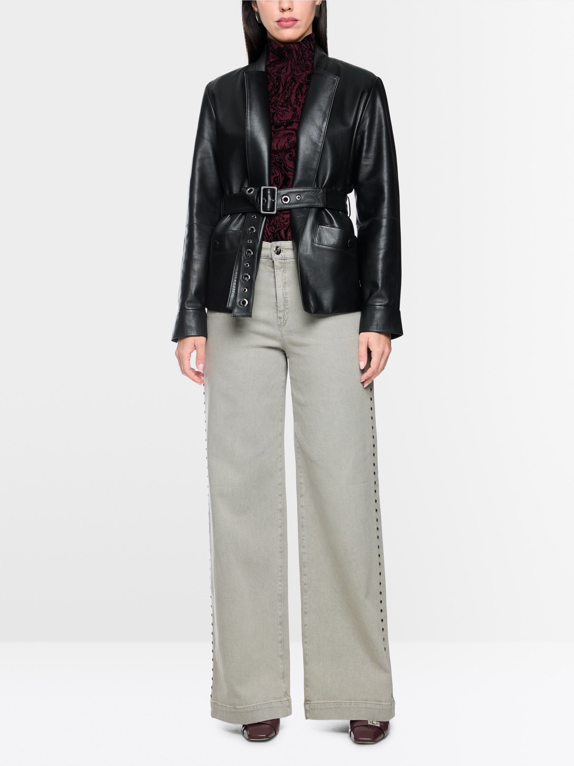 WARRI wide jeans with stud detailing