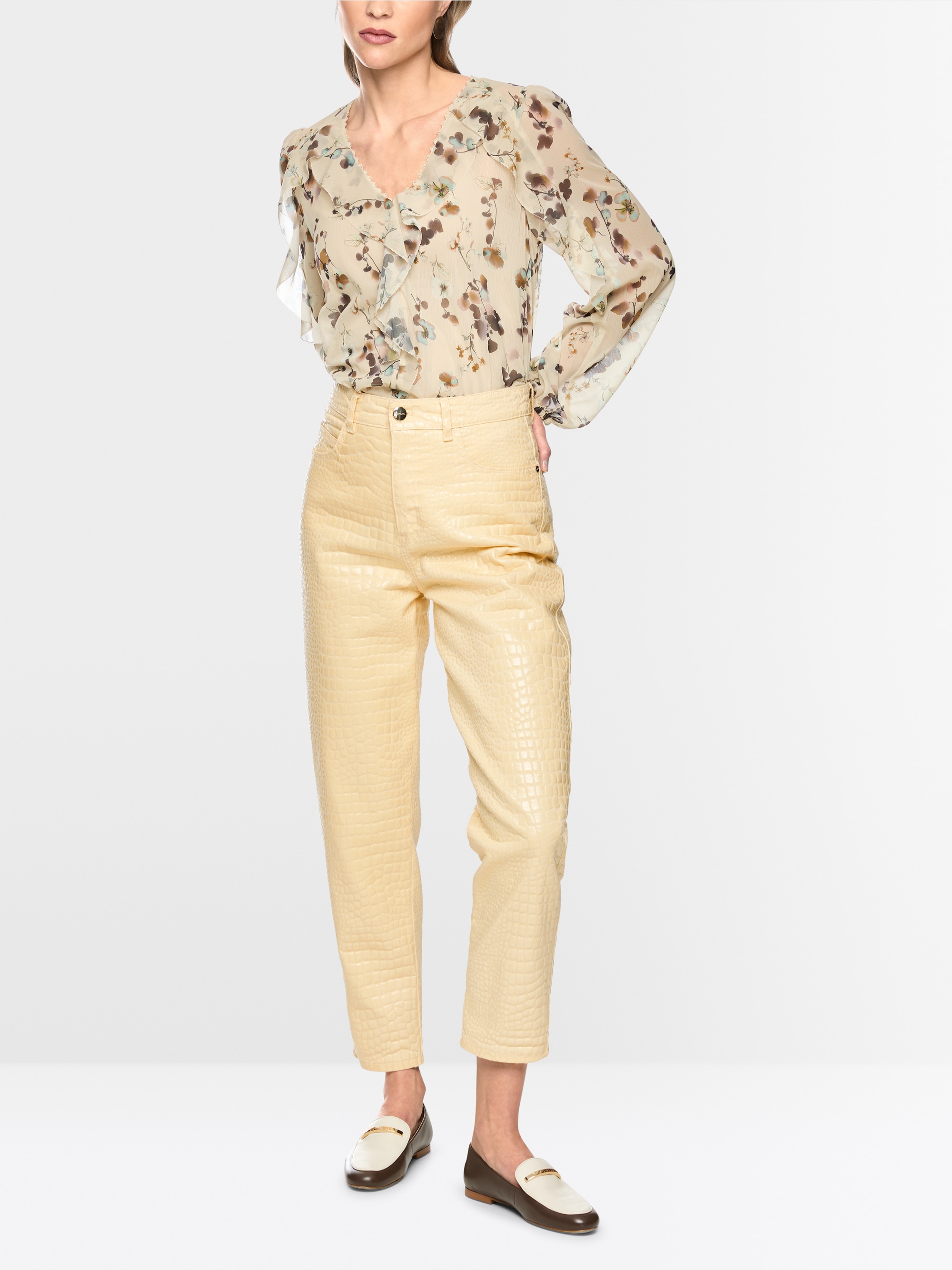 FEURA crocodile effect jeans