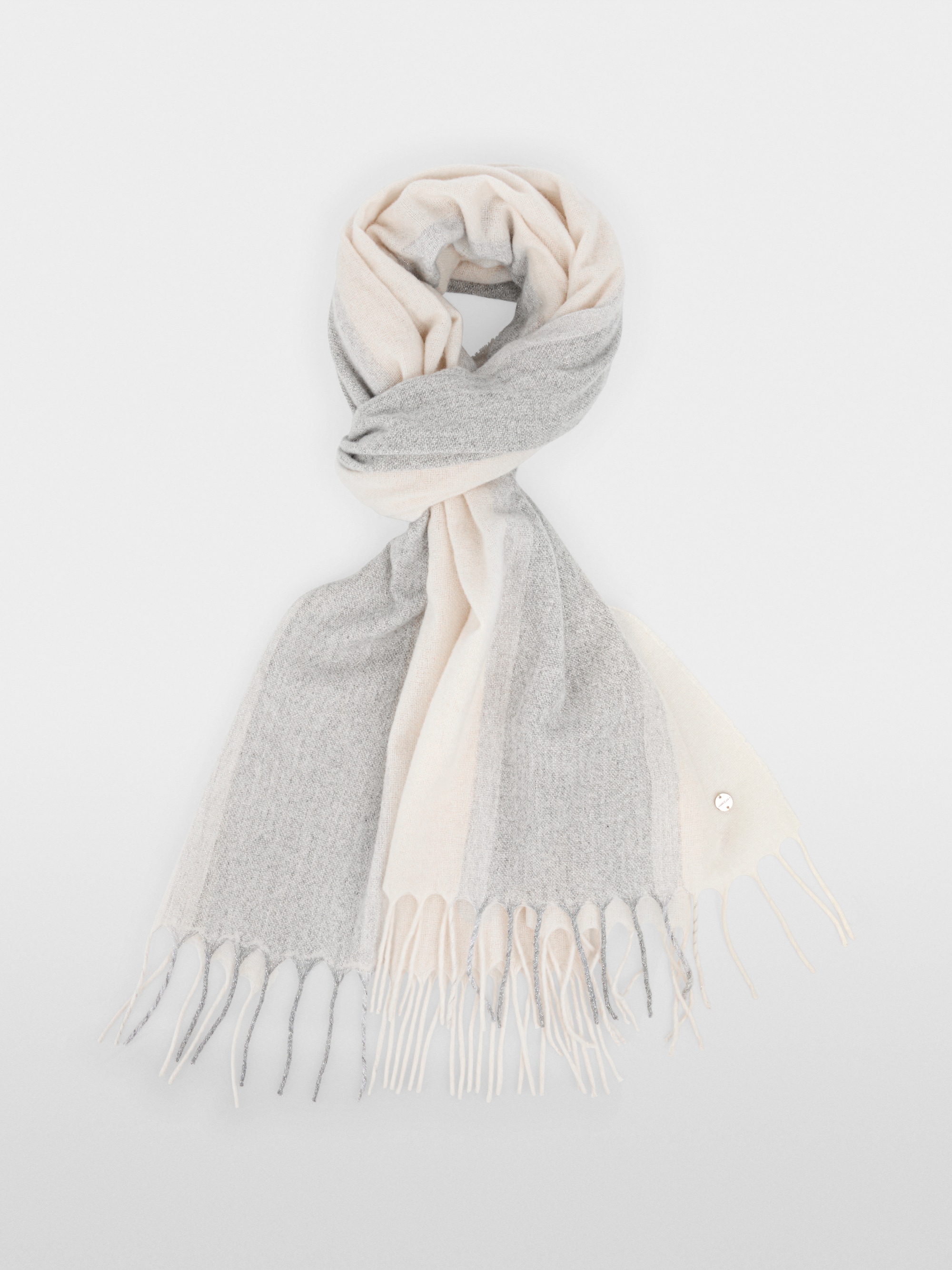 Écharpe en laine et cachemire à franges