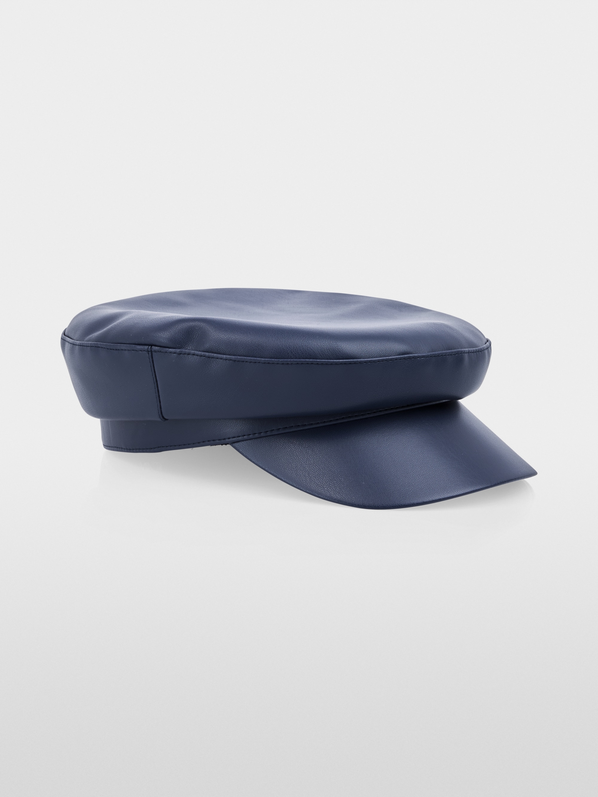 Faux leather cap