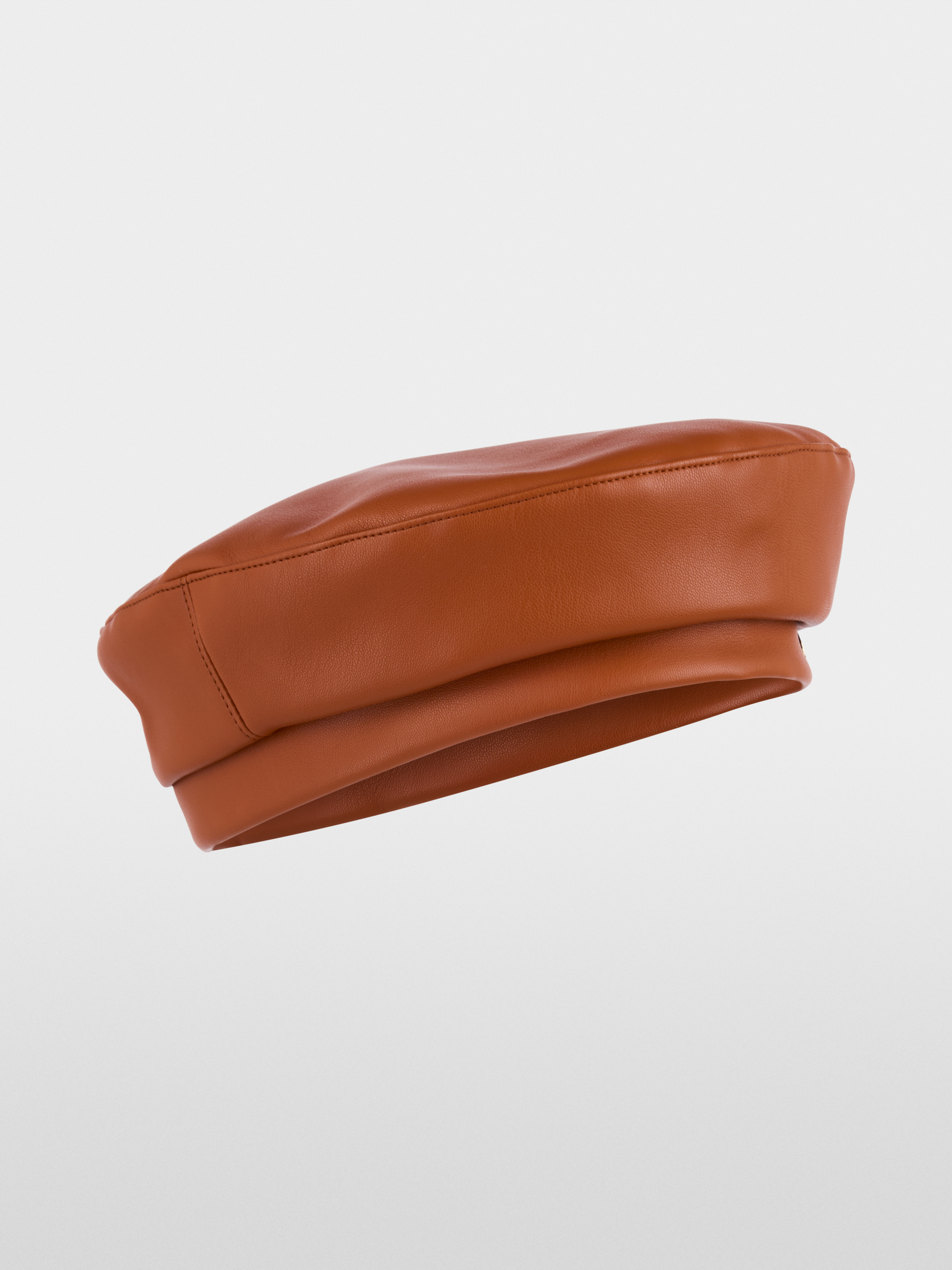 Faux leather beret