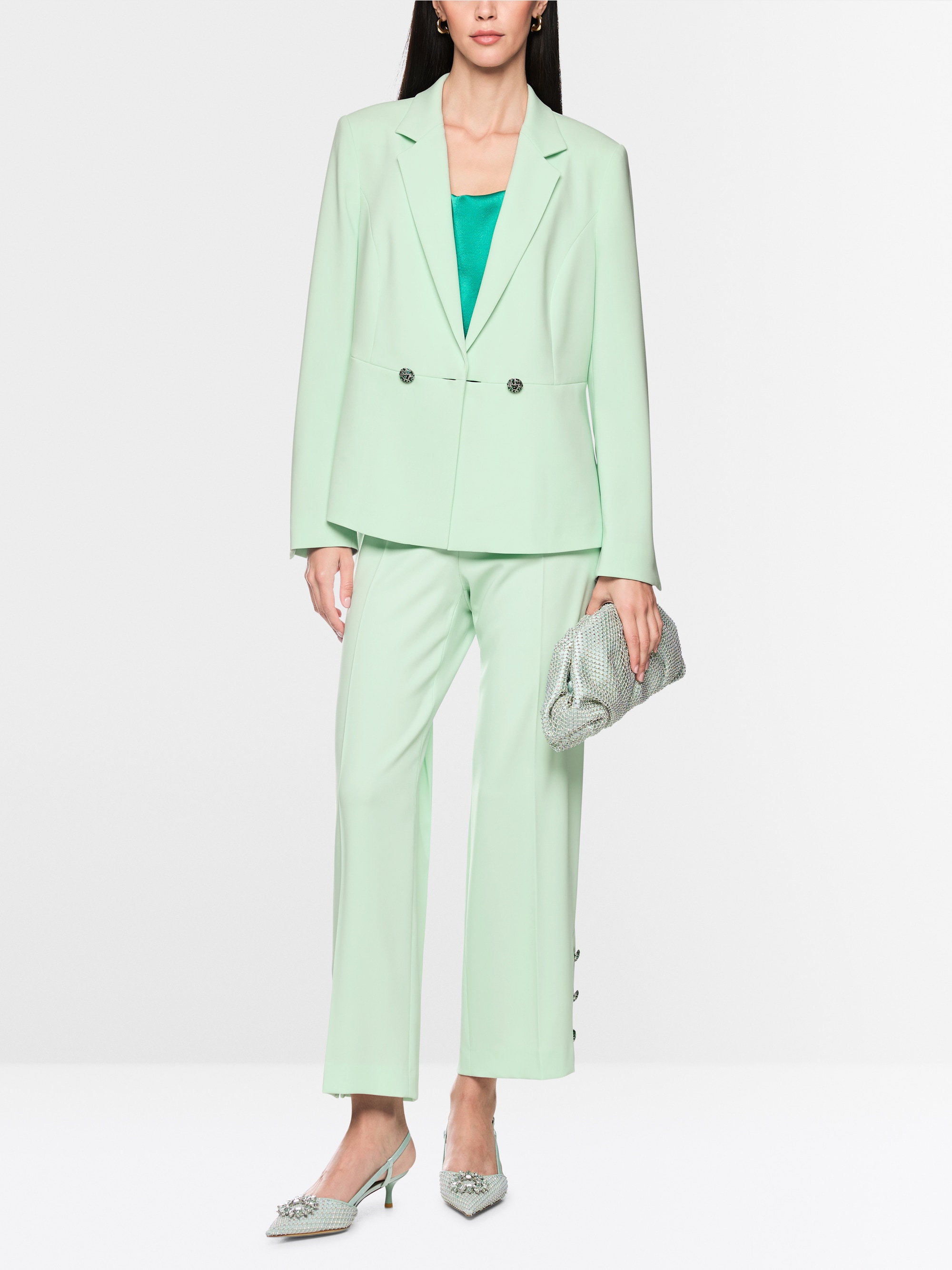 Double-breasted fancy buttons blazer