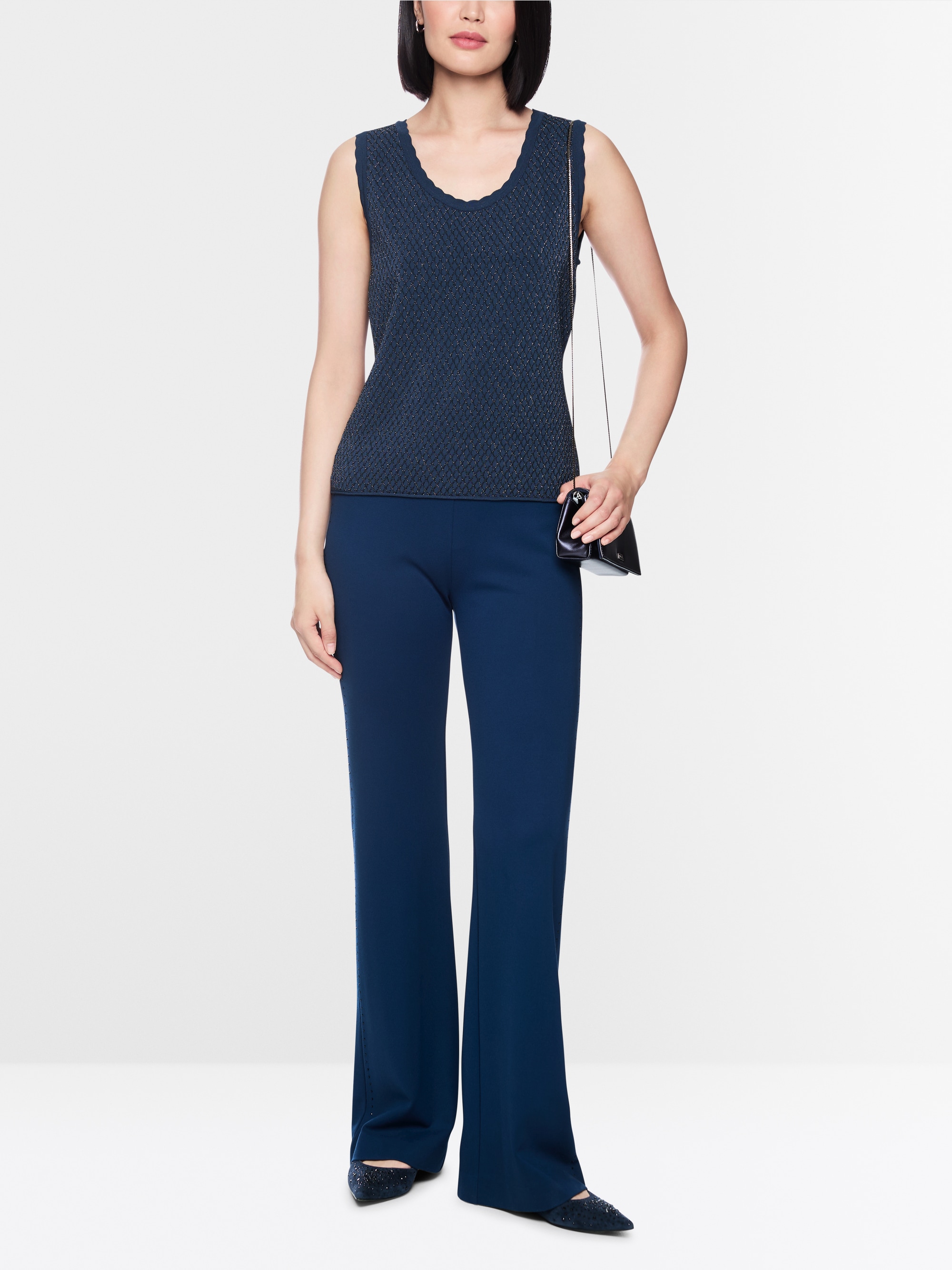 ‘Knitted in Germany’ top with lurex