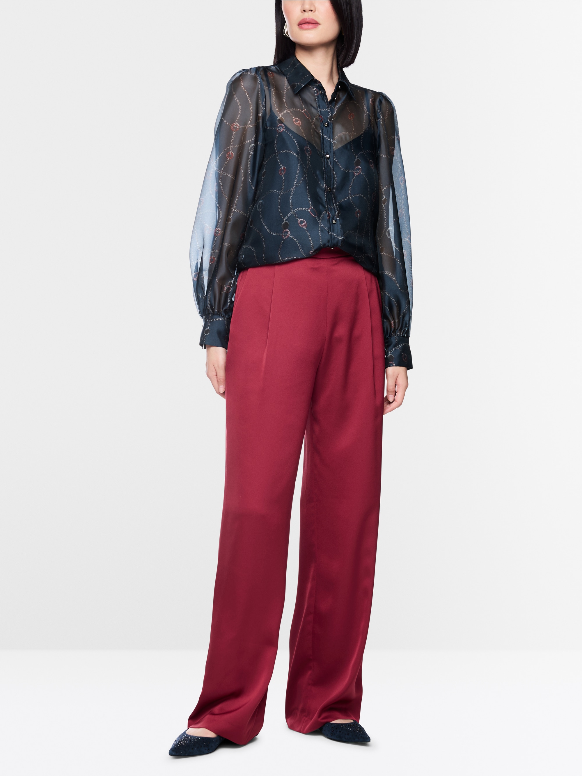 WEDI wide-cut pleated trousers