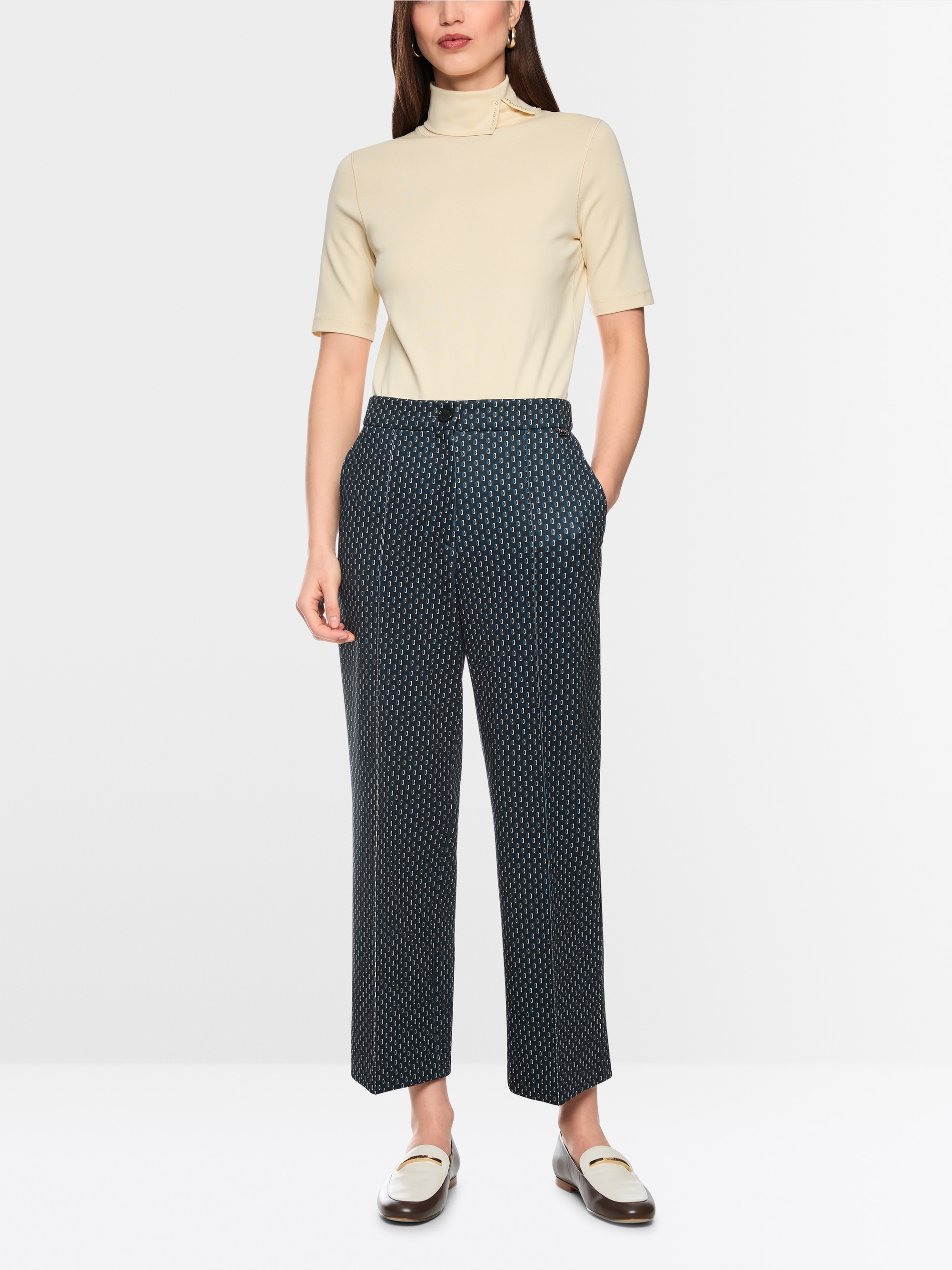 WUKARI wide fit fabric trousers