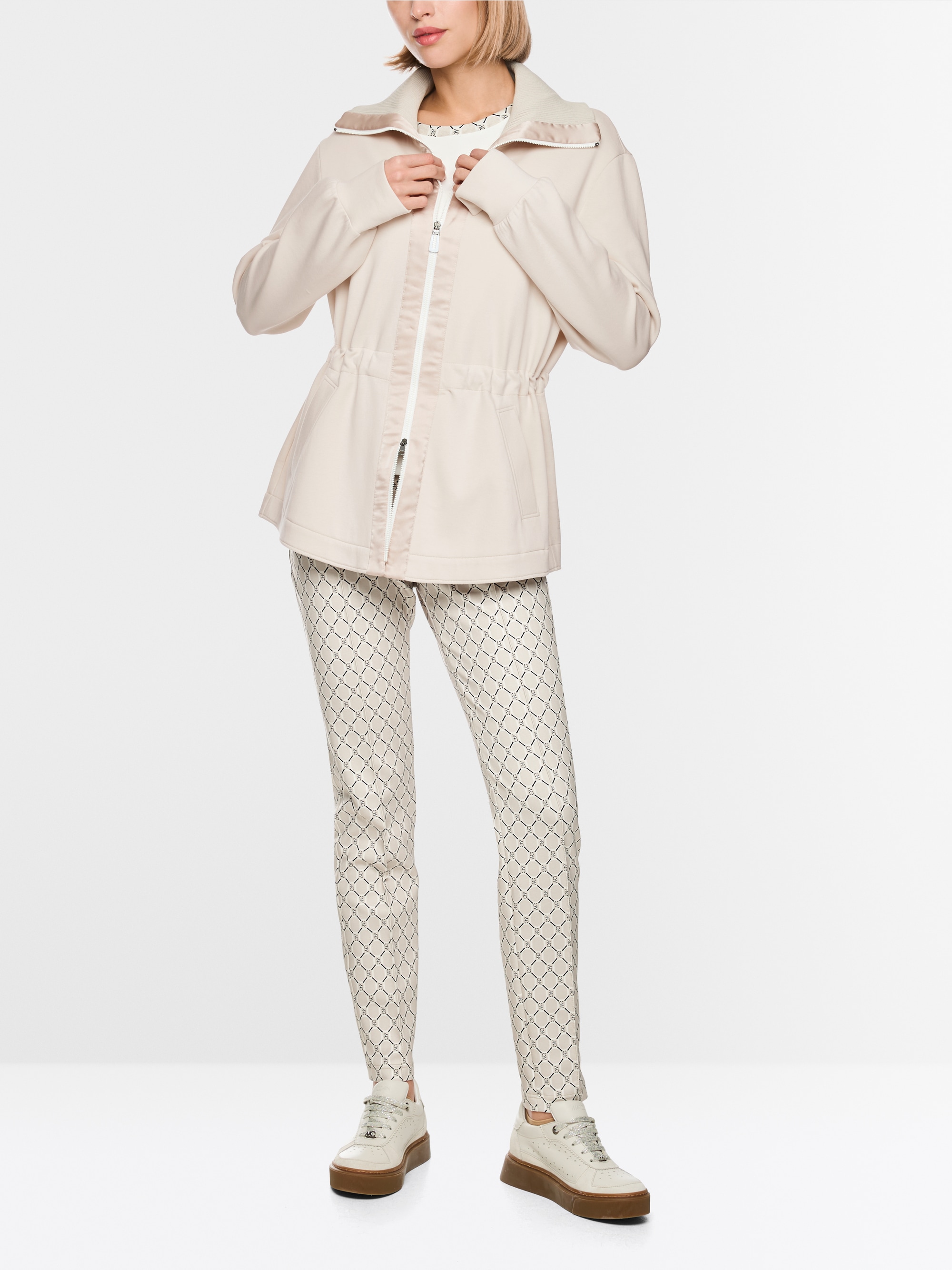 Veste en coton mélangé avec col roulé