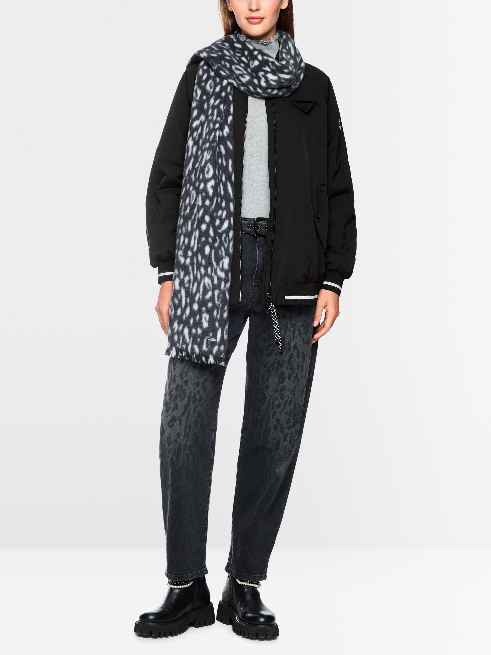 Contemporary look college-style jacket