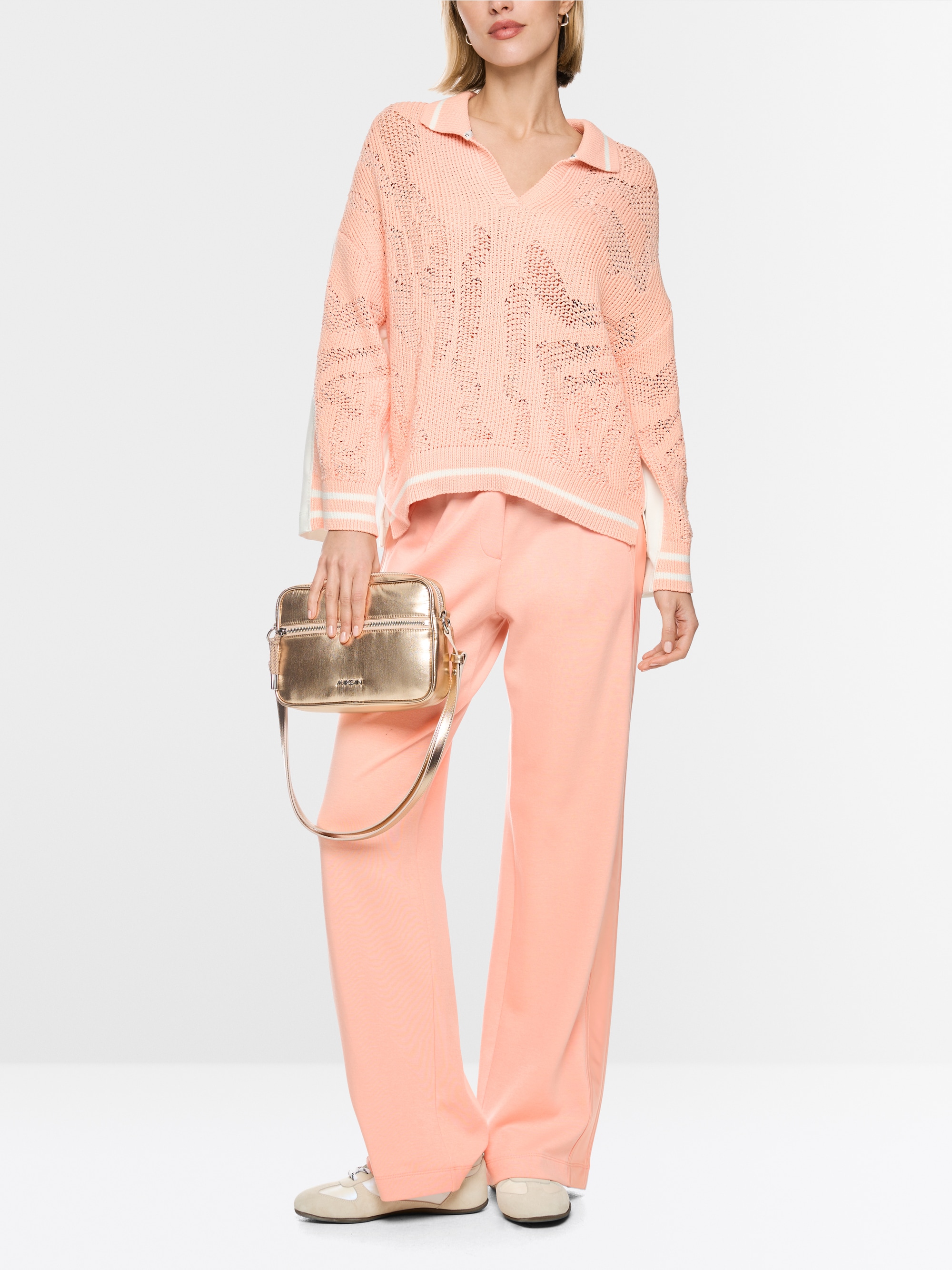 ‘Knitted in Germany’ V-neck jumper