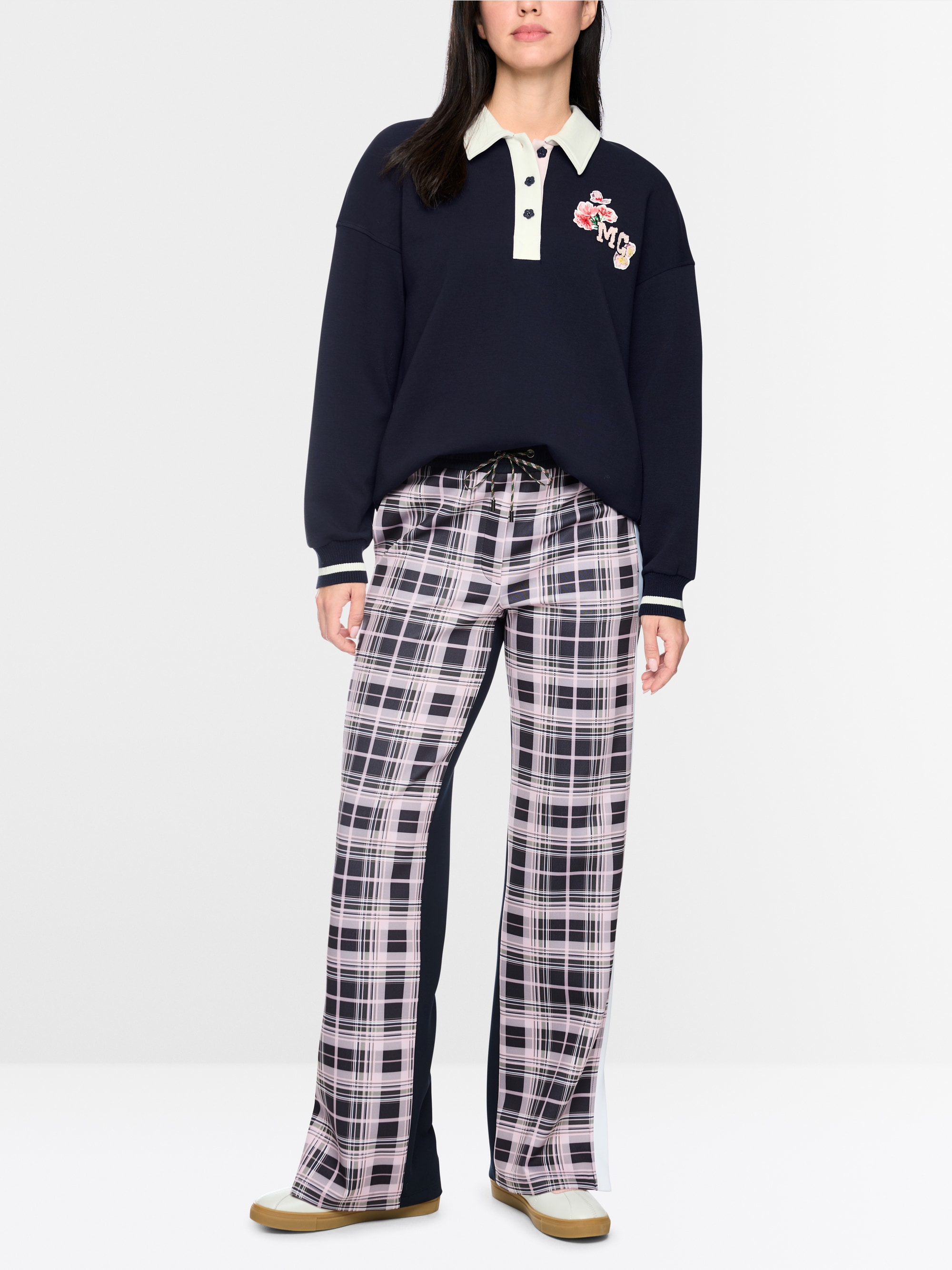 Sweat-shirt à col polo