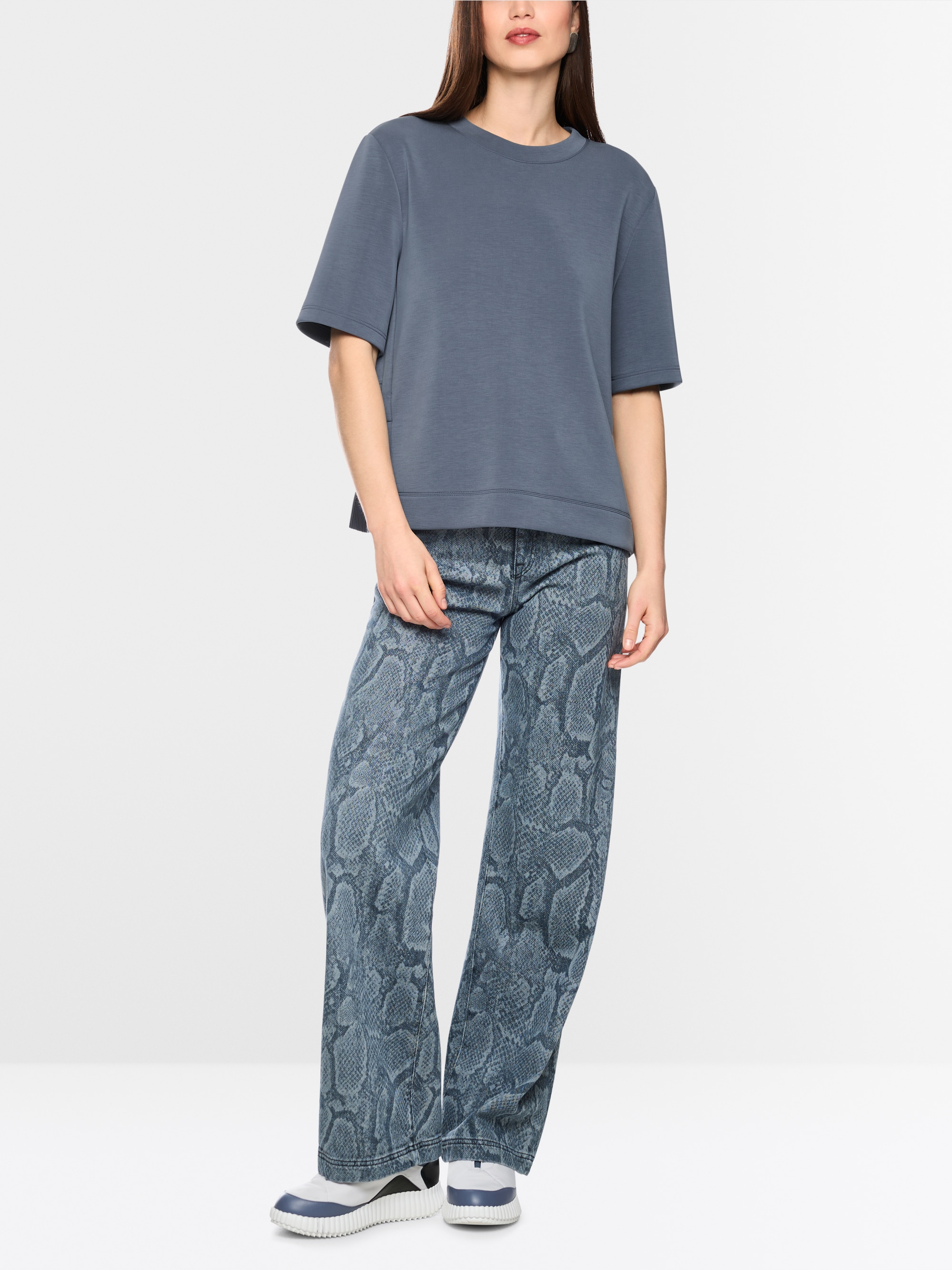T-shirt with pleated details