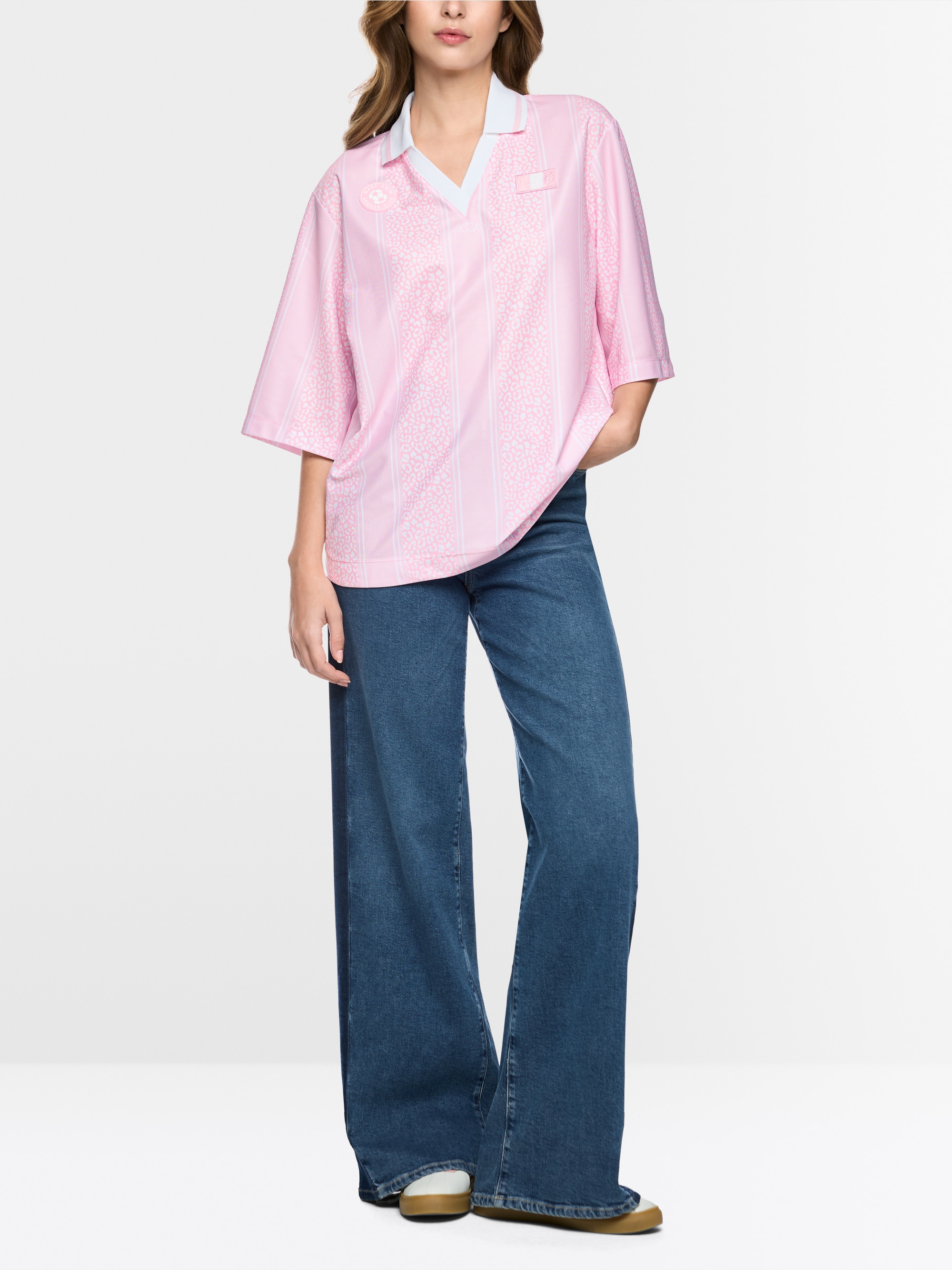 Jersey-style polo shirt