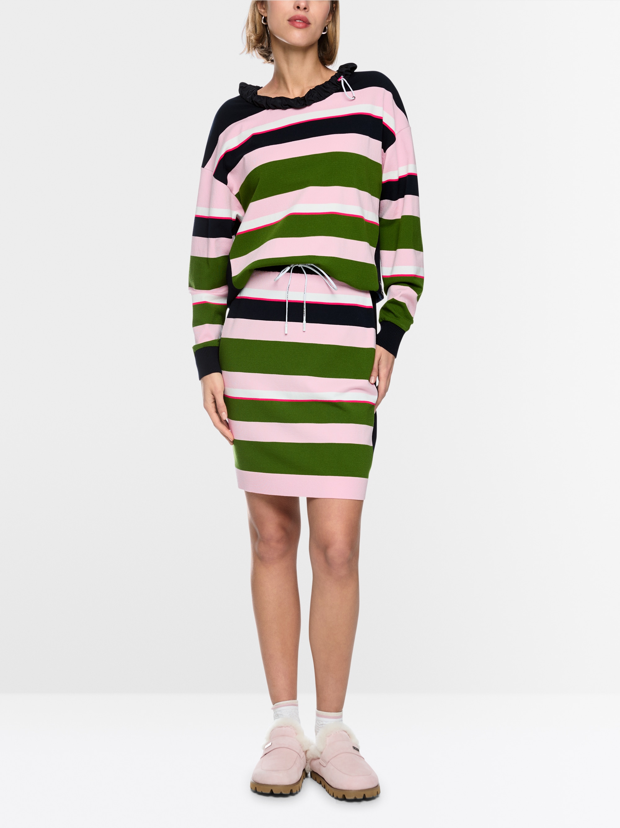 ‘Knitted in Germany’ striped skirt