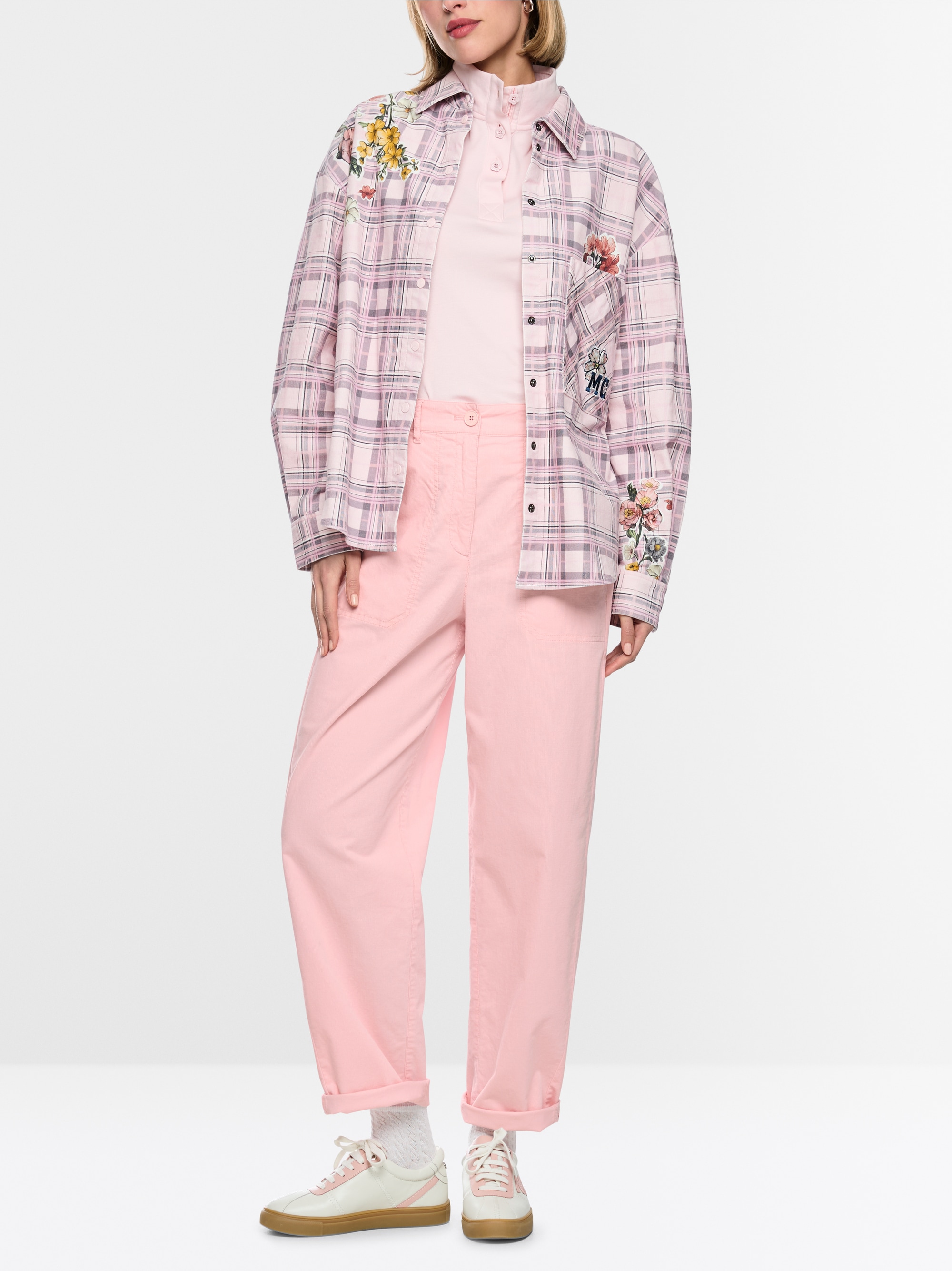 Pantalon en velours côtelé RUMA, coupe décontractée forme en O