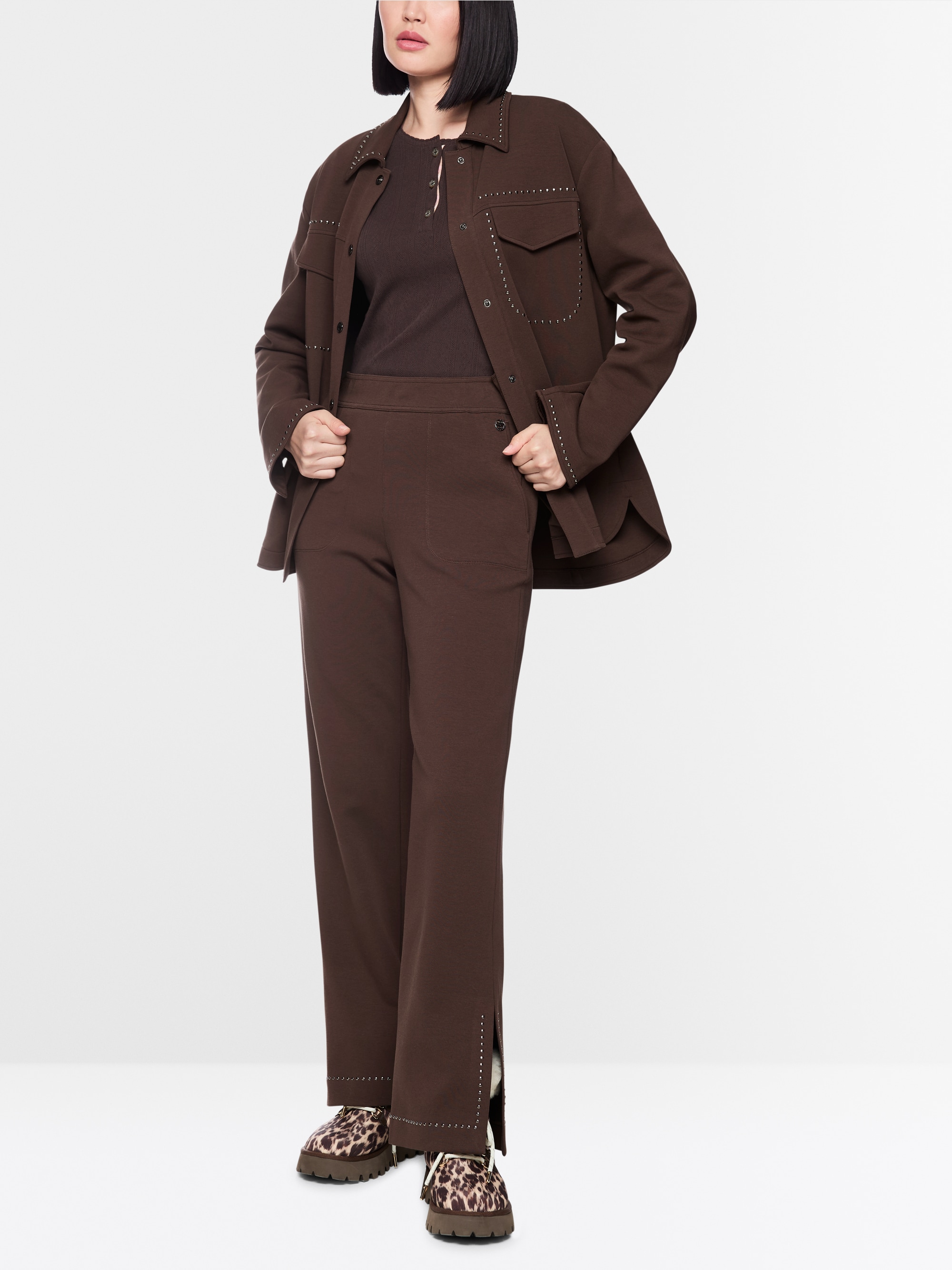 WASHINTON wide fit pull-on trousers