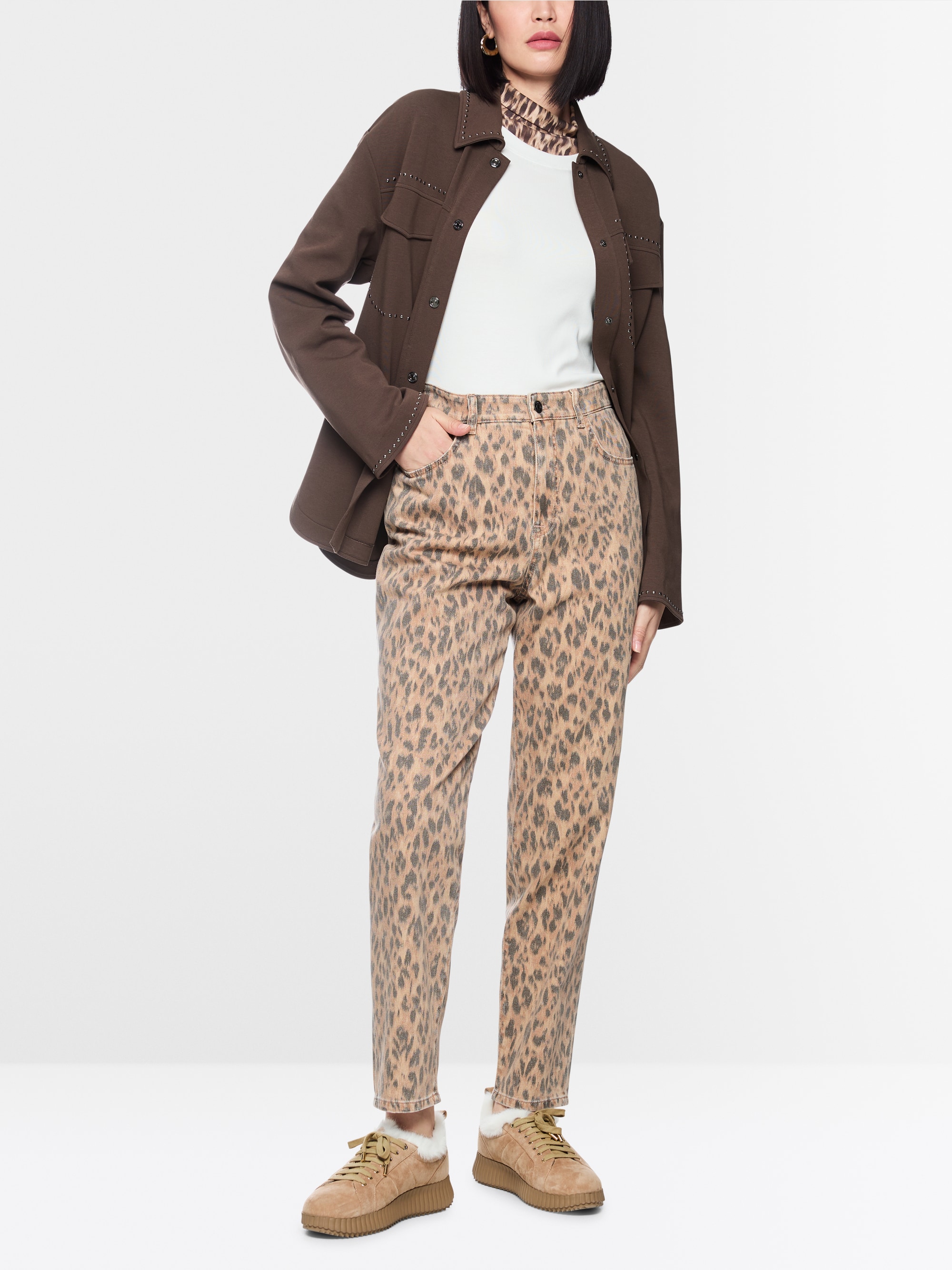 FEURA feminine fit leopard print jeans