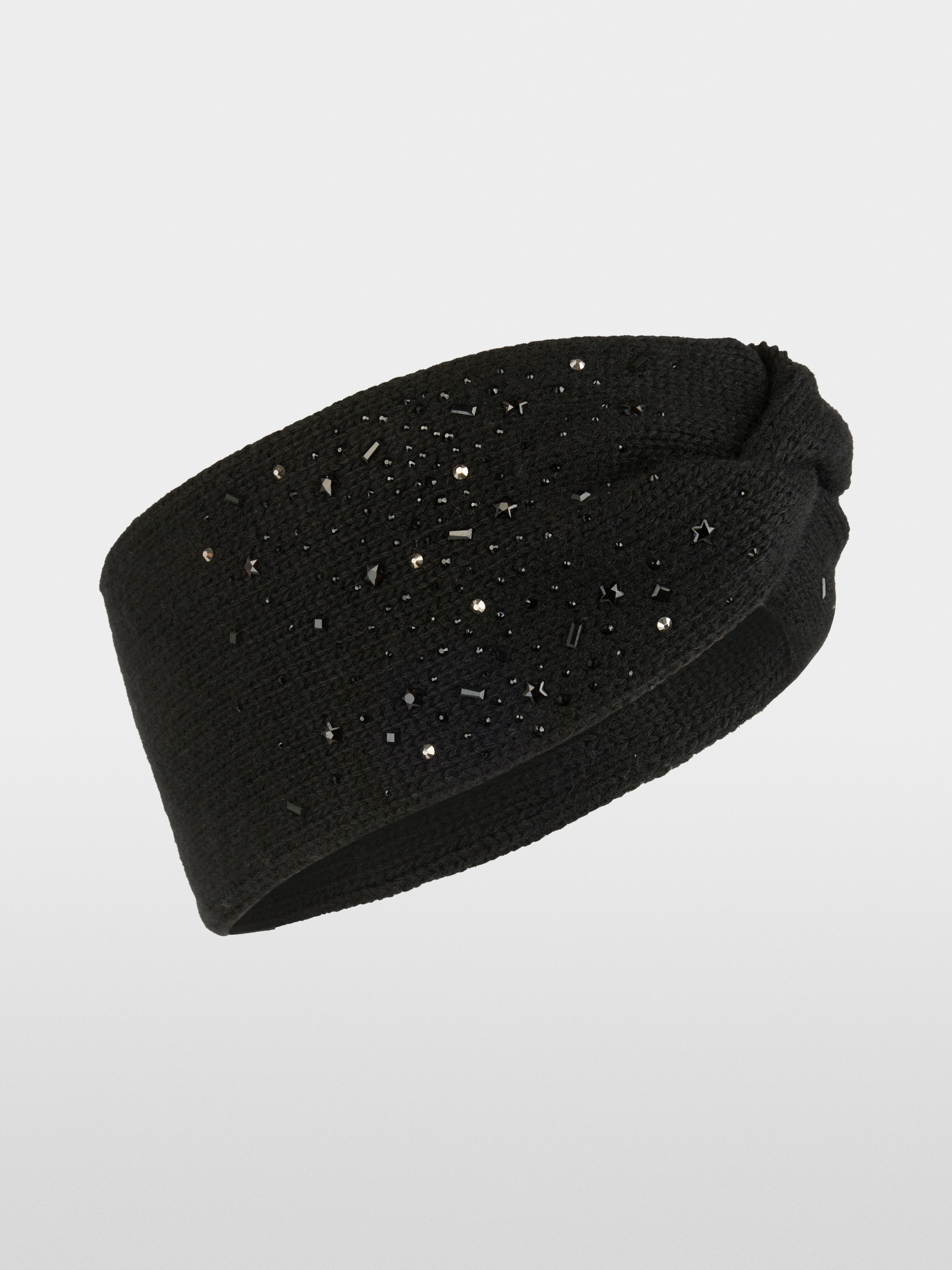 Headband with twisted knot and rhinestones