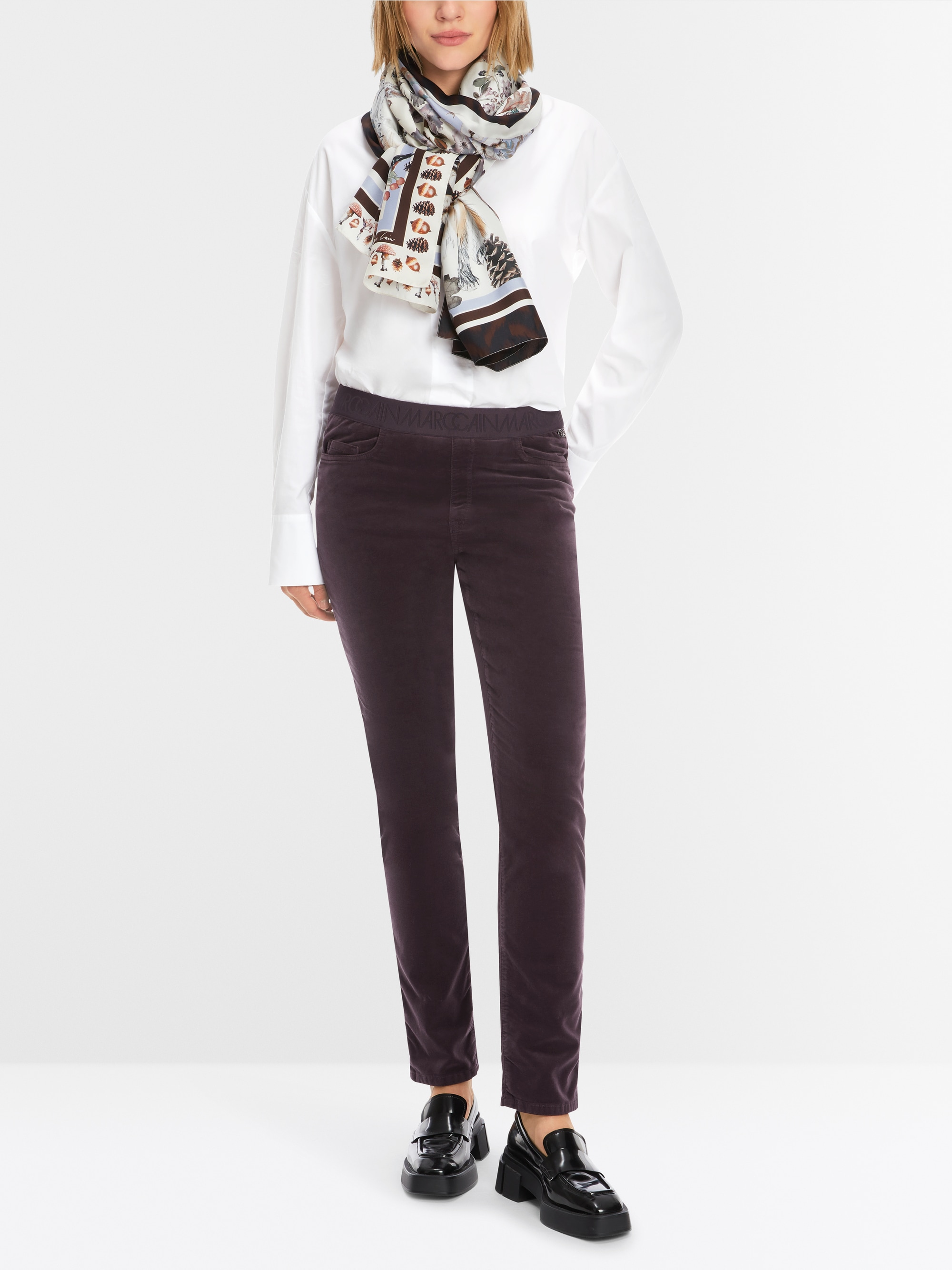 SIENA pull-on velvet trousers