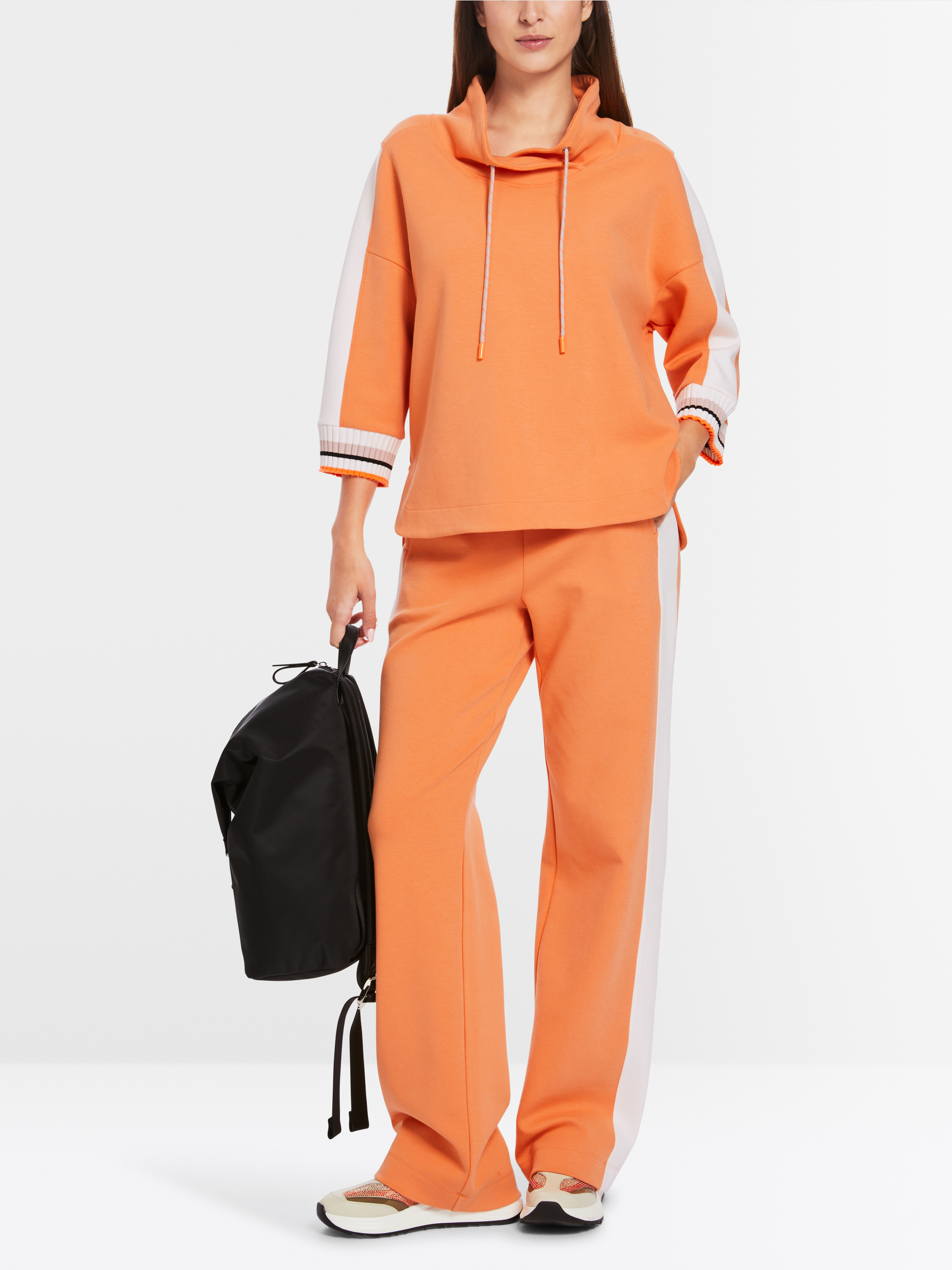 Oversized Sweatshirt mit 3/4-Ärmel | marc-cain.com/de