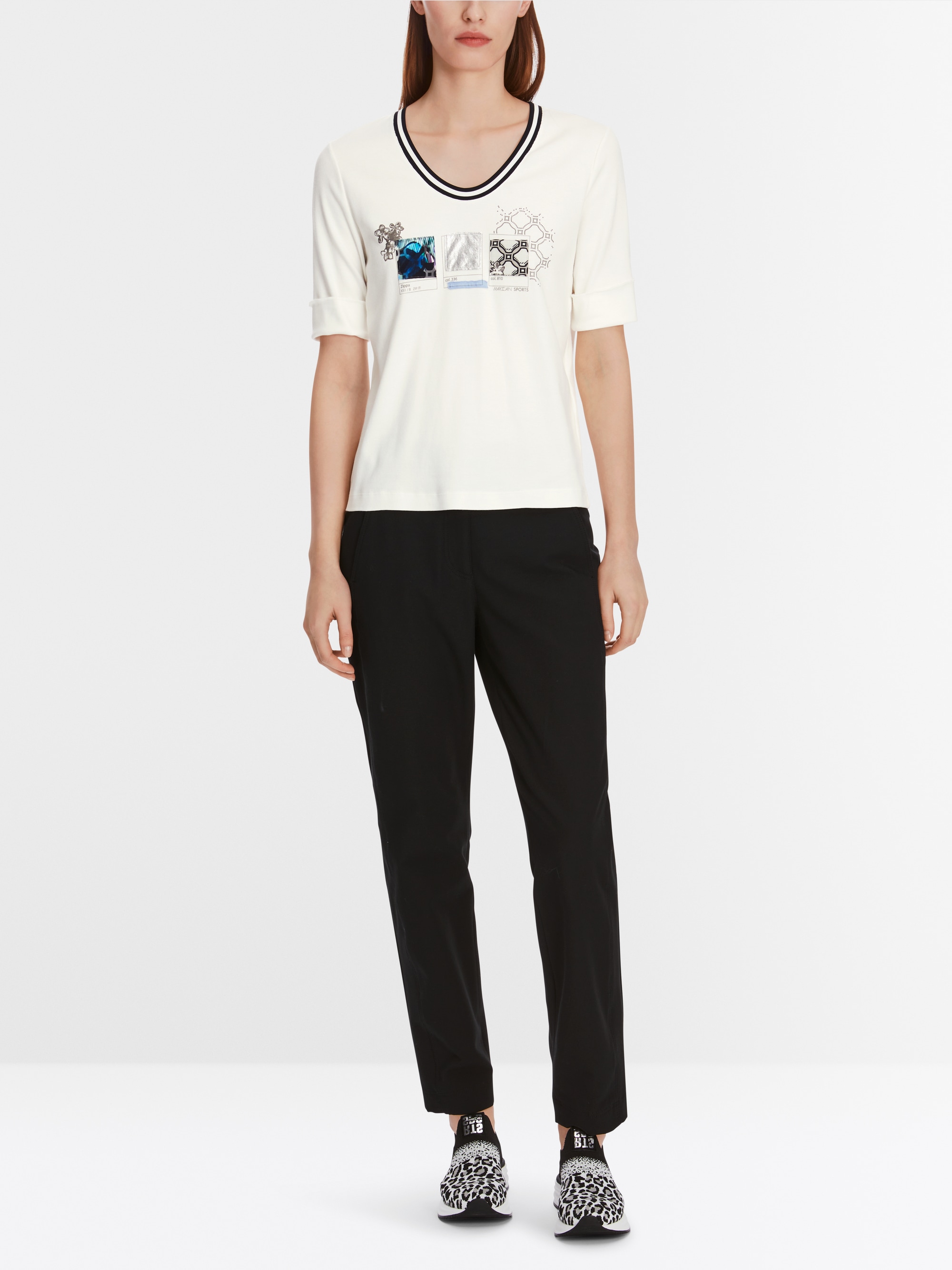 Cotton rib T-shirt