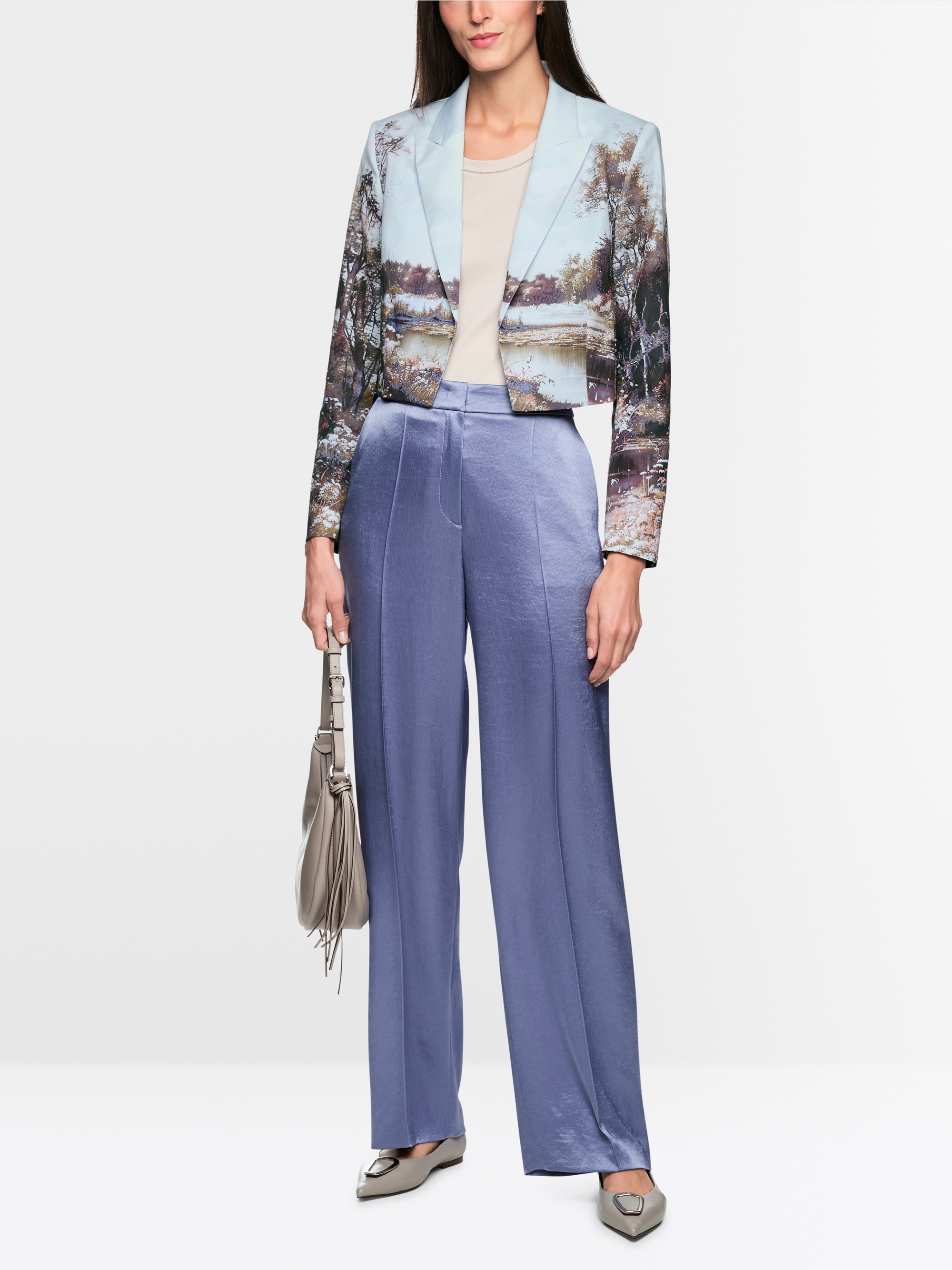 Kurz Blazer mit Foto-Print