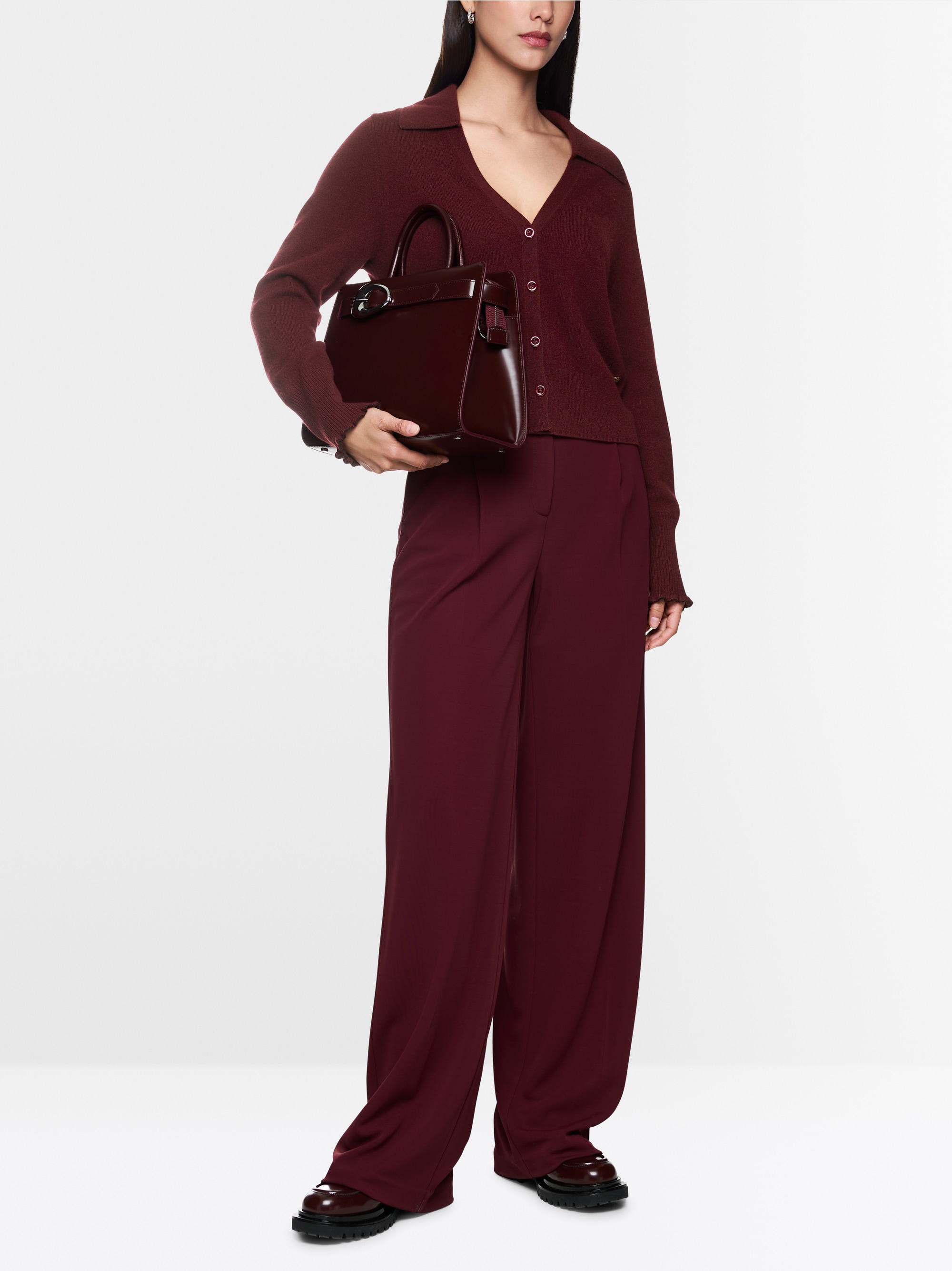 Cardigan court en cachemire