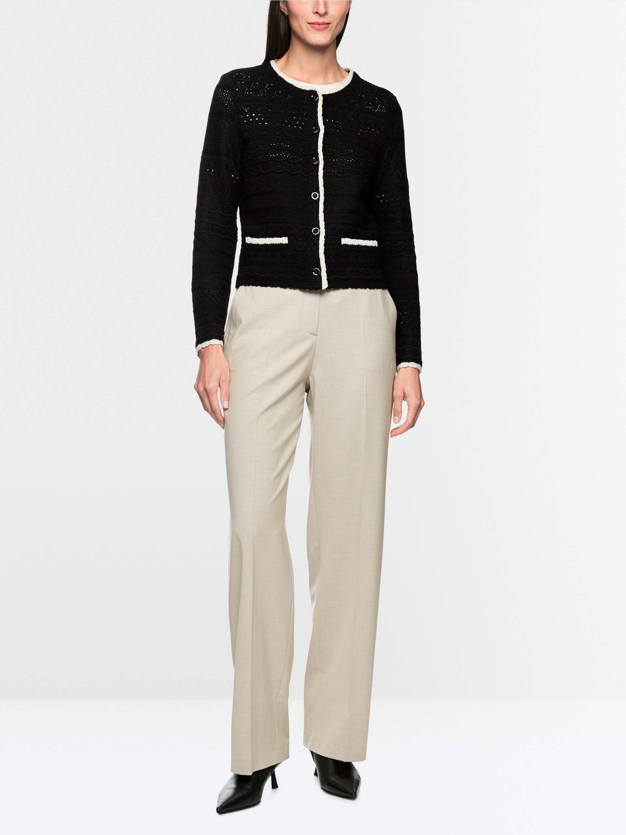 Cardigan van scheerwol Knitted in Germany