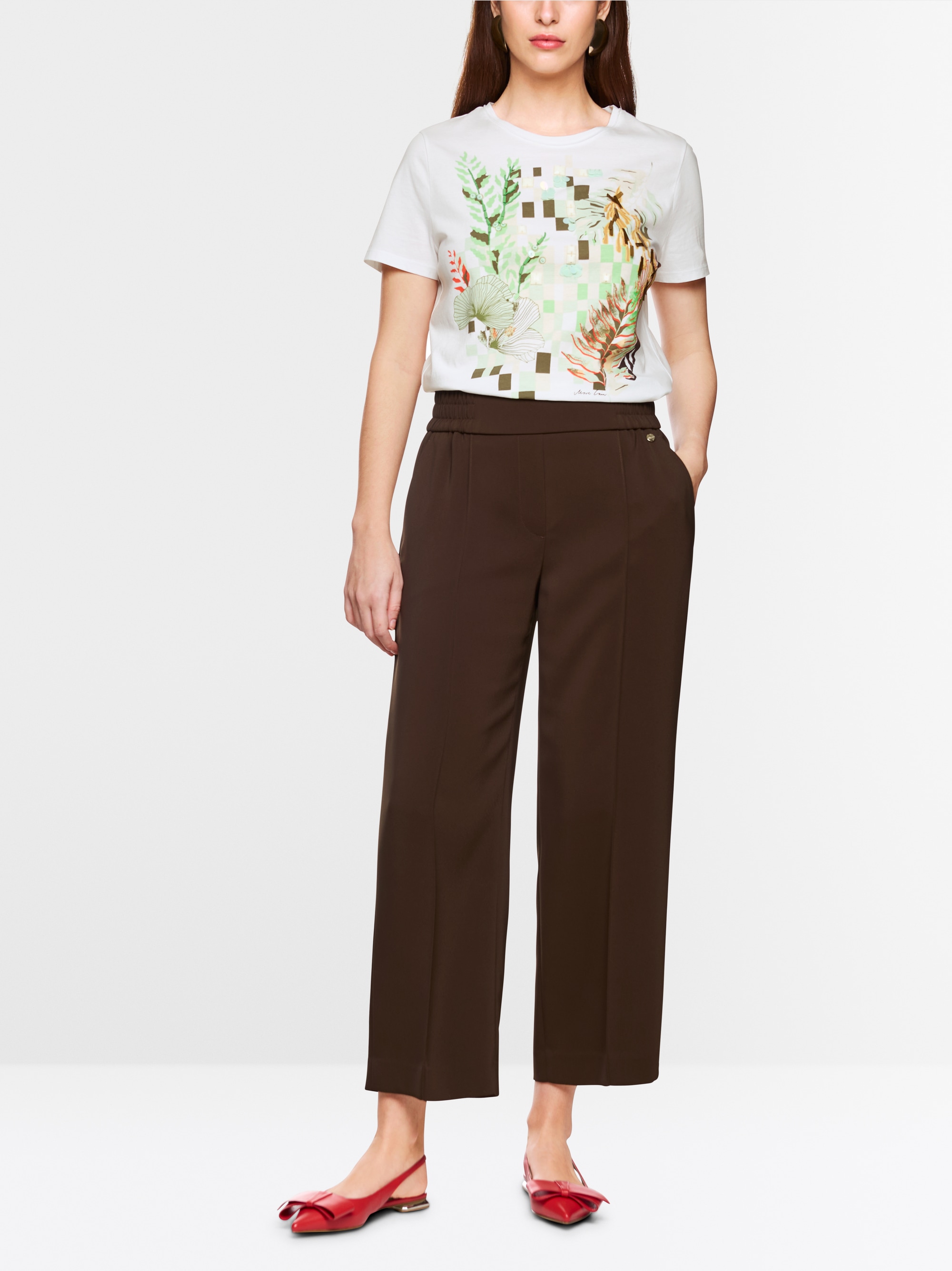 Baumwollshirt mit floralem Print