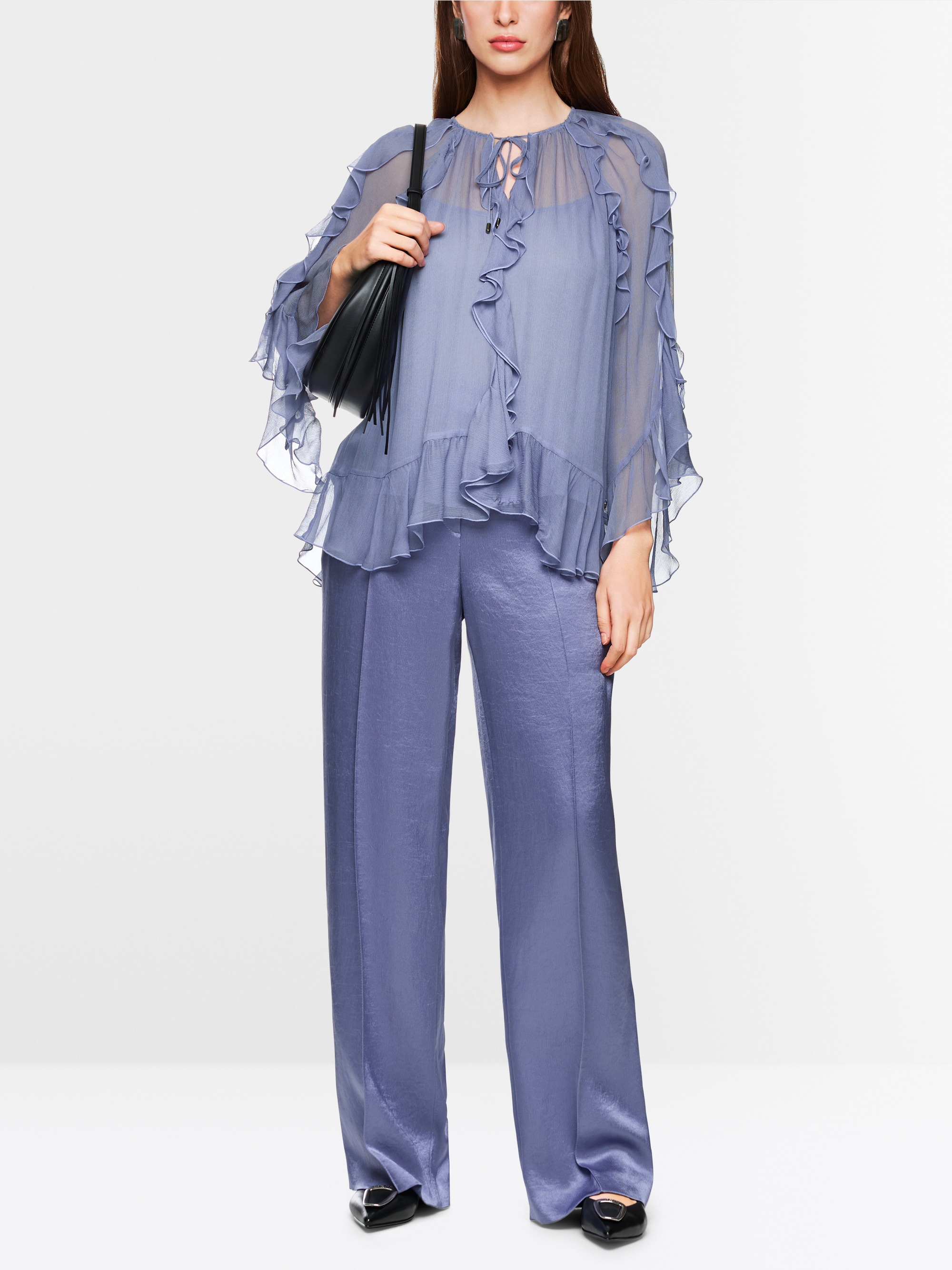 Volant-Bluse im Boho-Stil