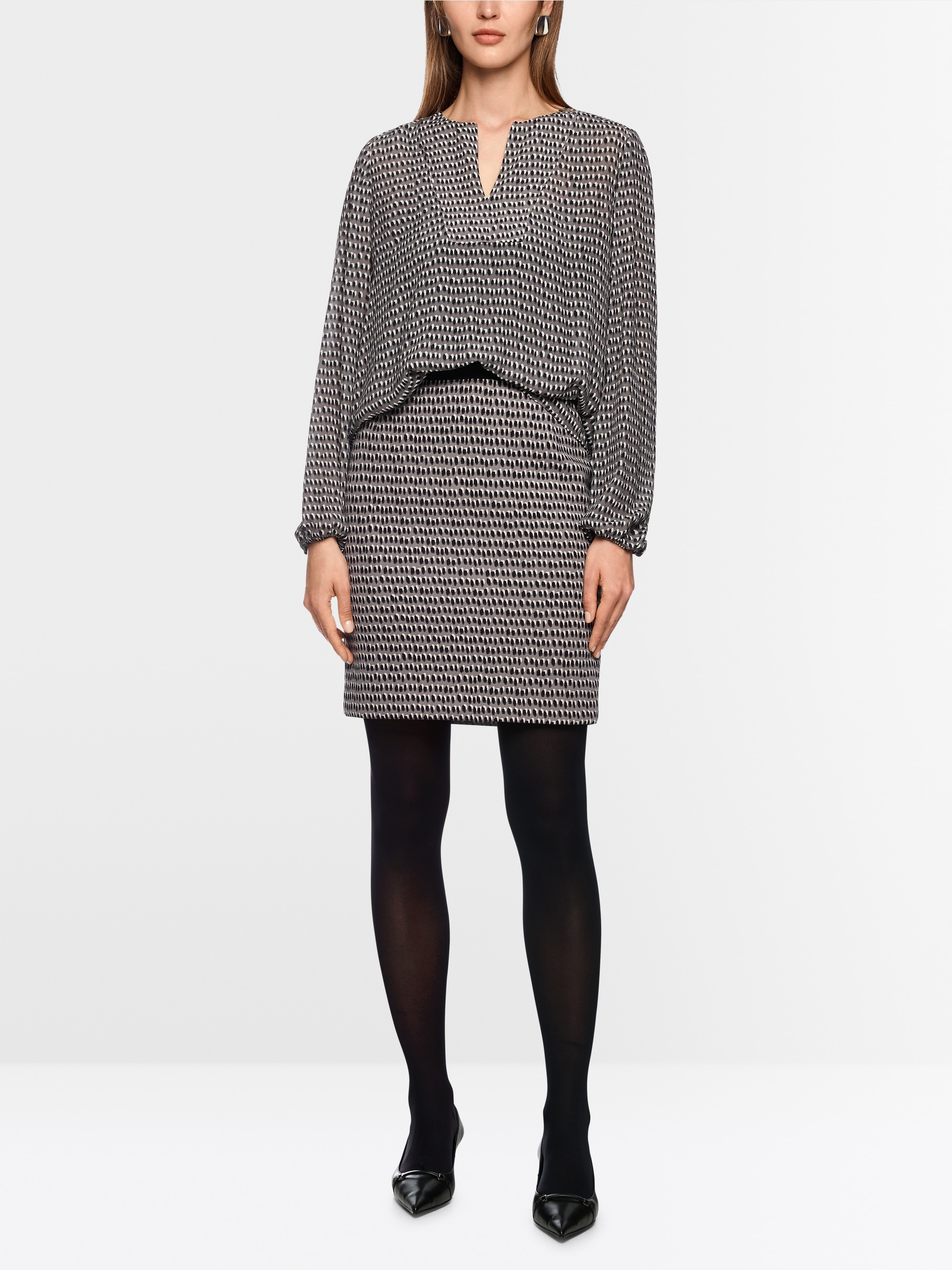 Blouse van viscose met sprinklesprint